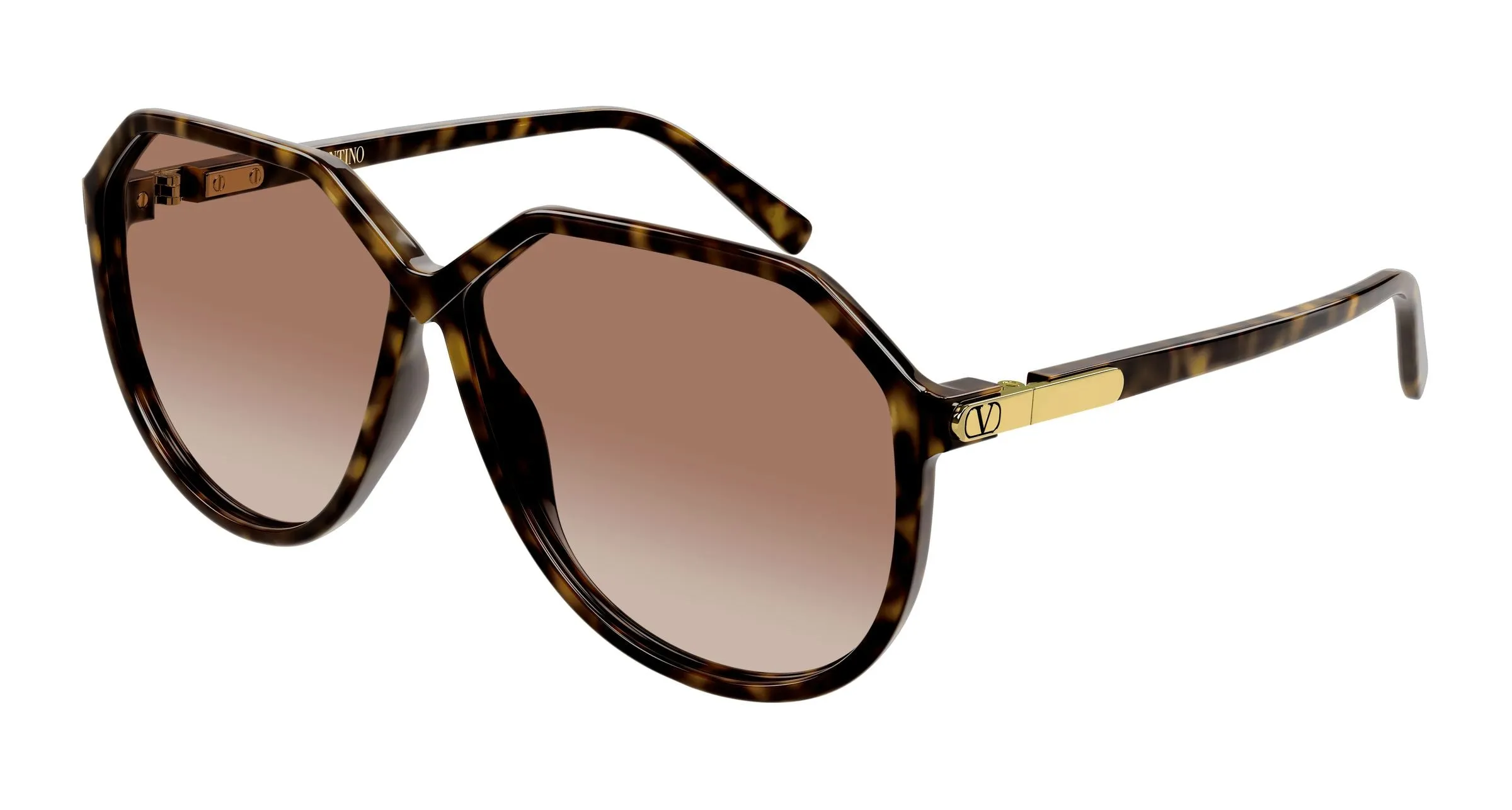 Valentino VG0026S 002 Occhiali da sole Bio-iniettato Havana Arancione Geometrica - immagine 1