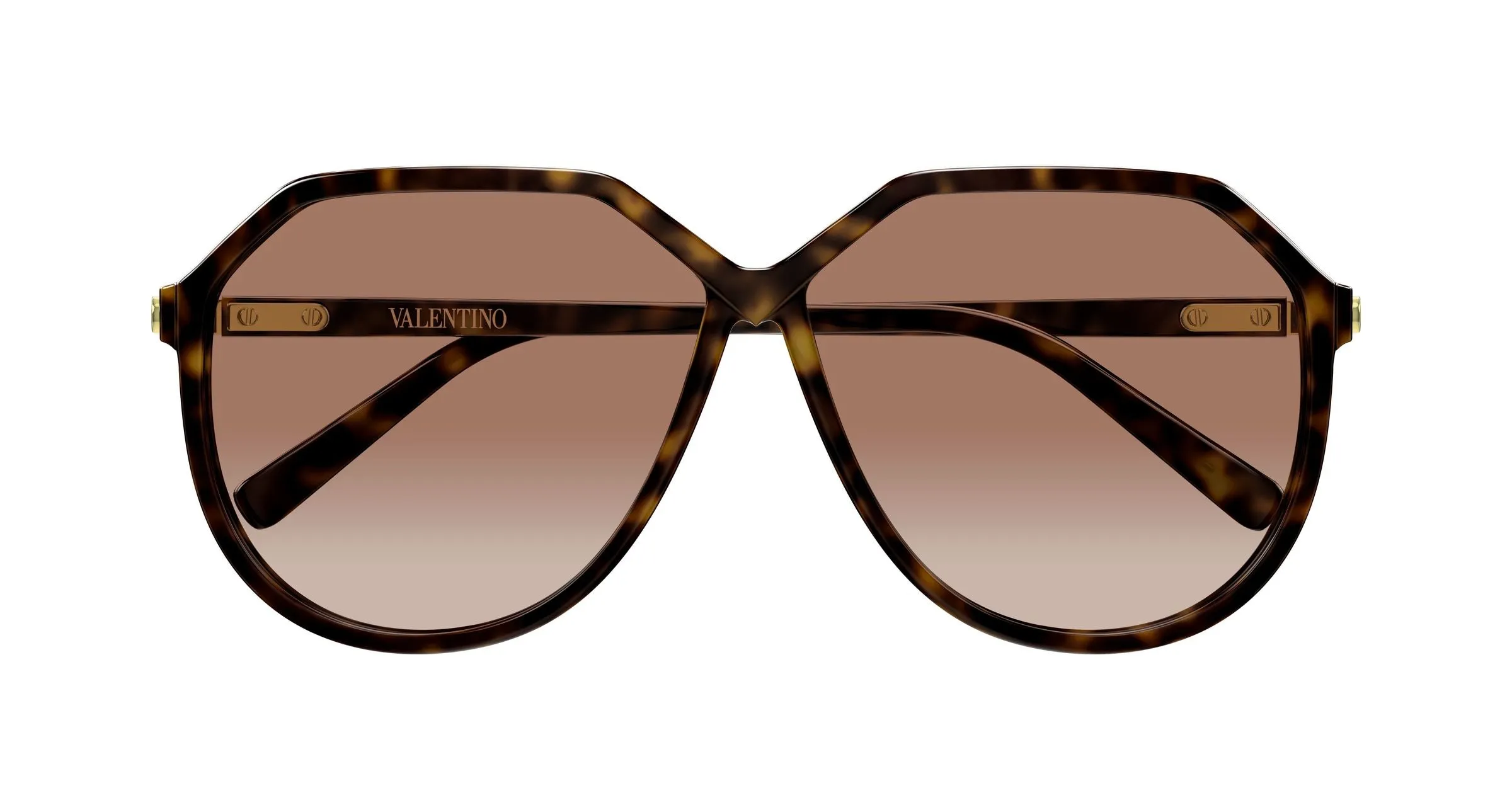 Valentino VG0026S 002 Occhiali da sole Bio-iniettato Havana Arancione Geometrica - immagine 2
