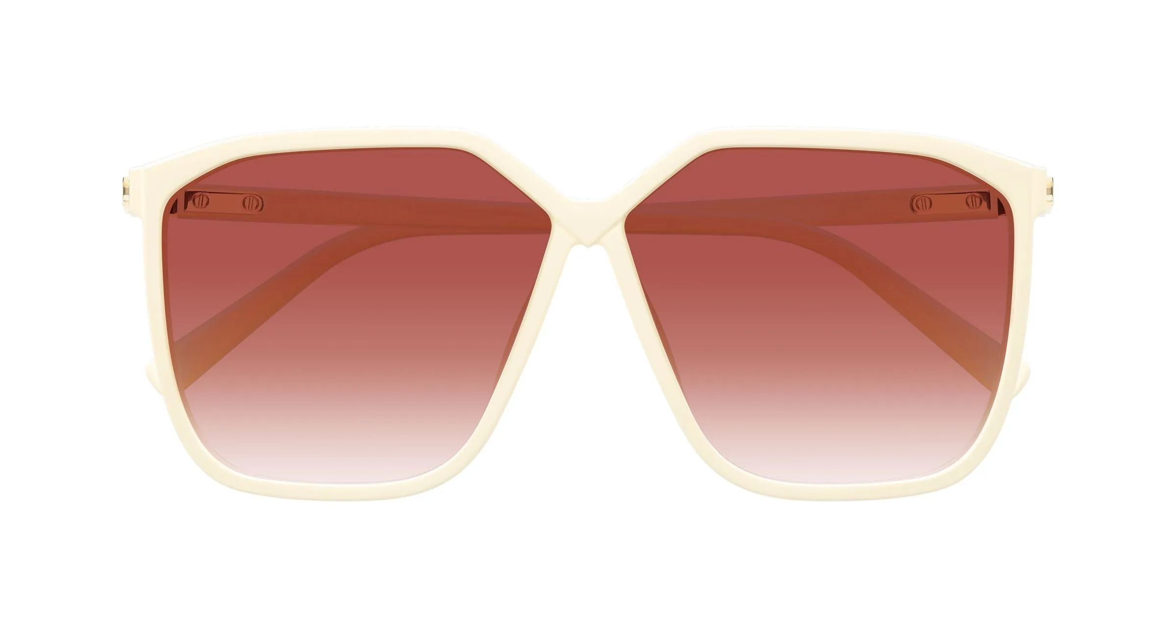 Valentino VG0025S 004 Occhiali da sole Bio-iniettato Avorio Rosso Geometrica - immagine 2