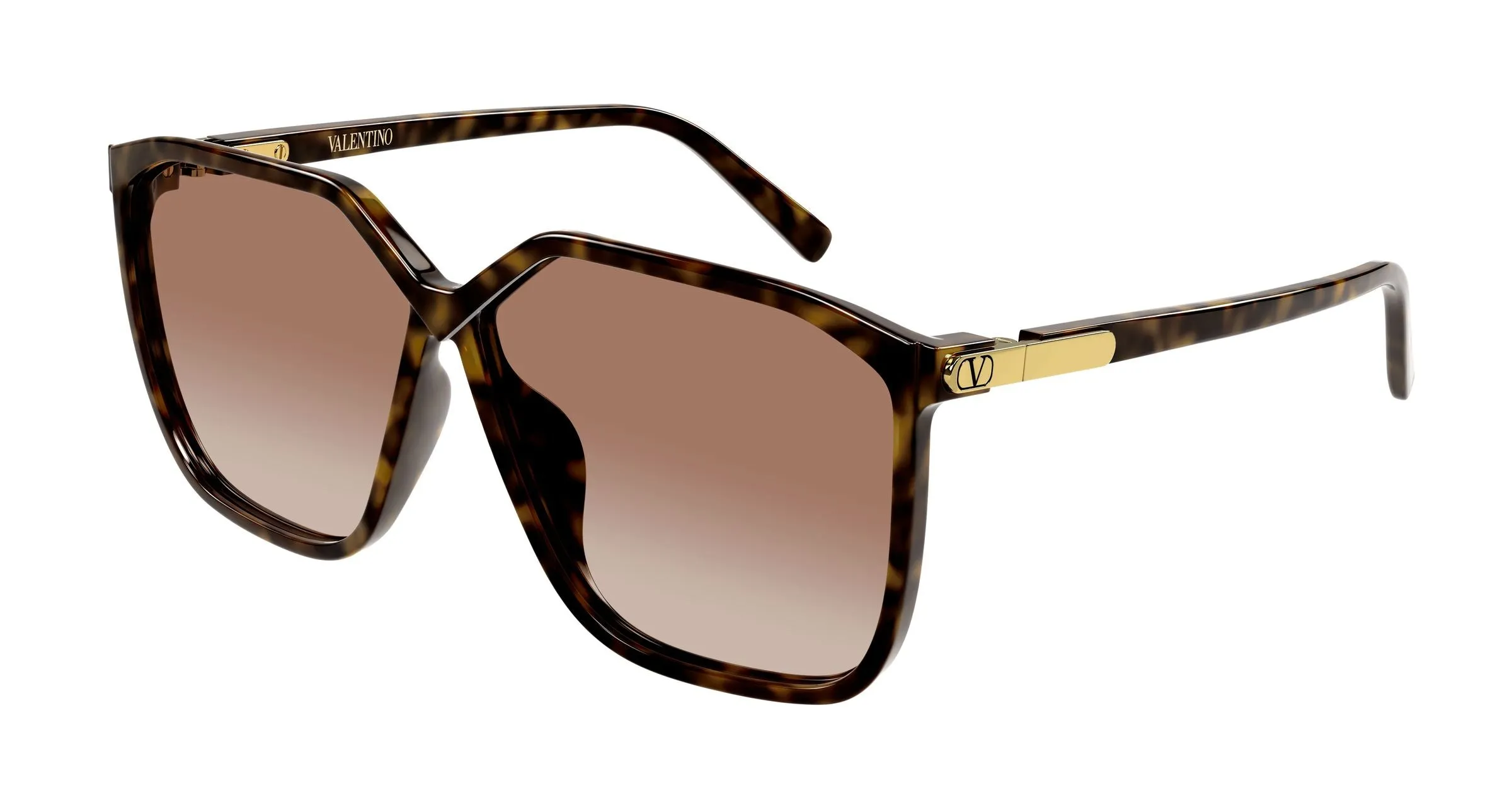 Valentino VG0025S 002 Occhiali da sole Bio-iniettato Havana Arancione Geometrica - immagine 1