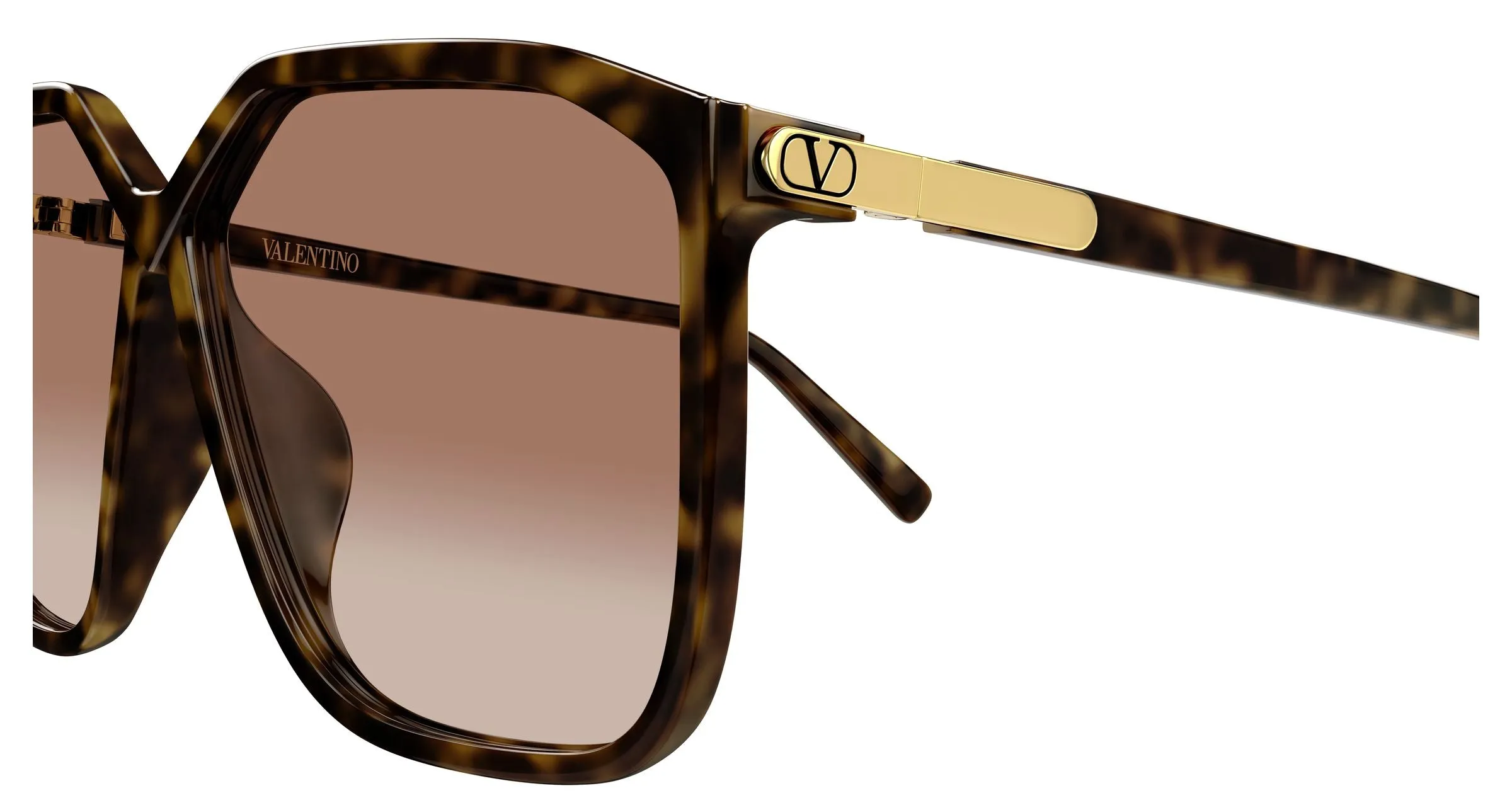 Valentino VG0025S 002 Occhiali da sole Bio-iniettato Havana Arancione Geometrica - immagine 3