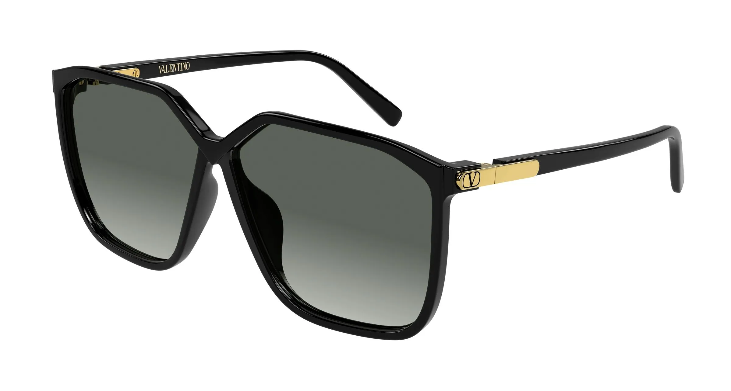 Valentino VG0025S 001 Occhiali da sole Bio-iniettato Nero Grigio Geometrica - immagine 1