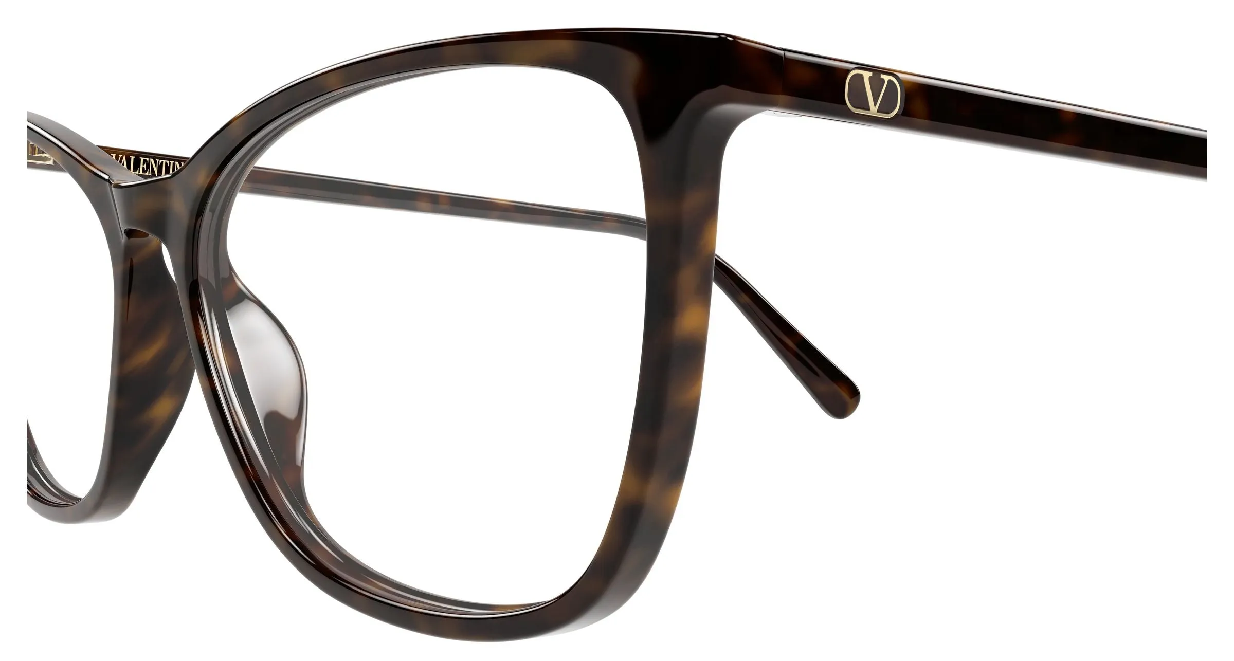 Valentino VG0024O 006 Montature da vista Acetato Havana Trasparente Cat Eye - immagine 3