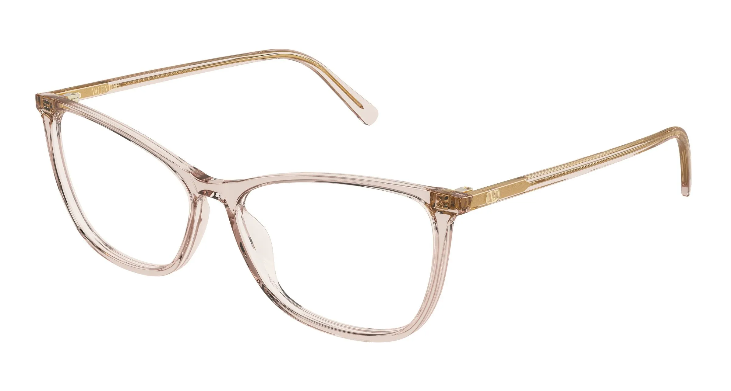Valentino VG0024O 004 Montature da vista Acetato Rosa Trasparente Cat Eye - immagine 1