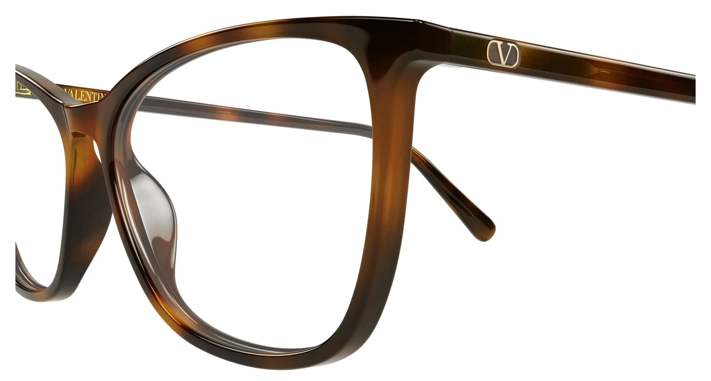 Valentino VG0024O 003 Montature da vista Acetato Havana Trasparente Cat Eye - immagine 3