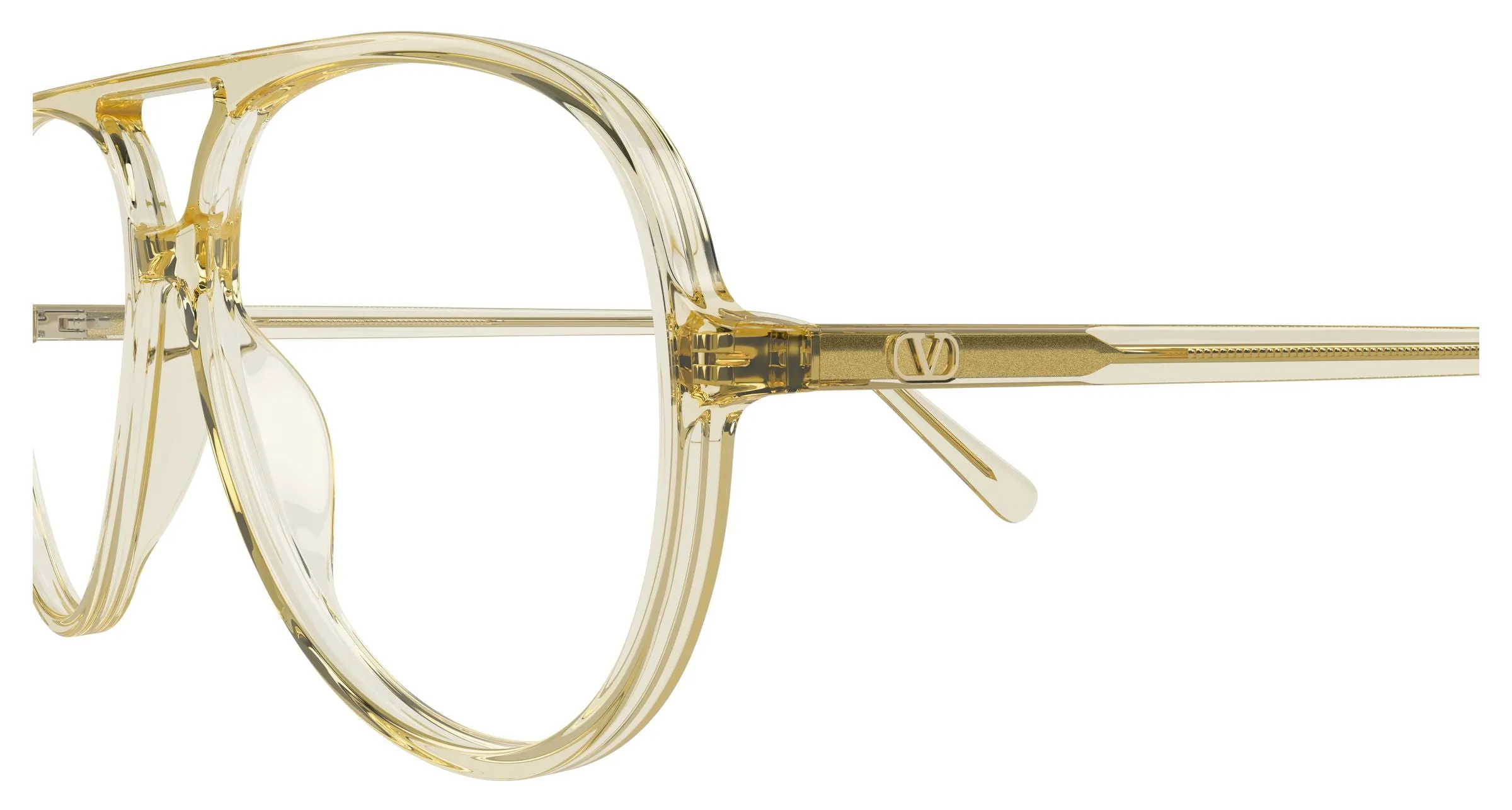 Valentino VG0023O 004 Montature da vista Acetato Arancione Trasparente Rotonda - immagine 3