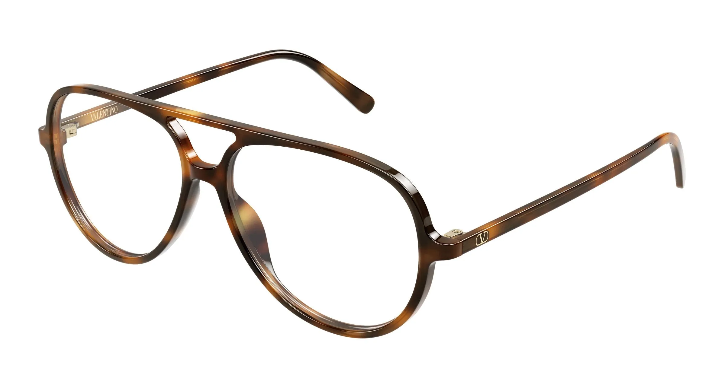 Valentino VG0023O 003 Montature da vista Acetato Havana Trasparente Rotonda - immagine 1