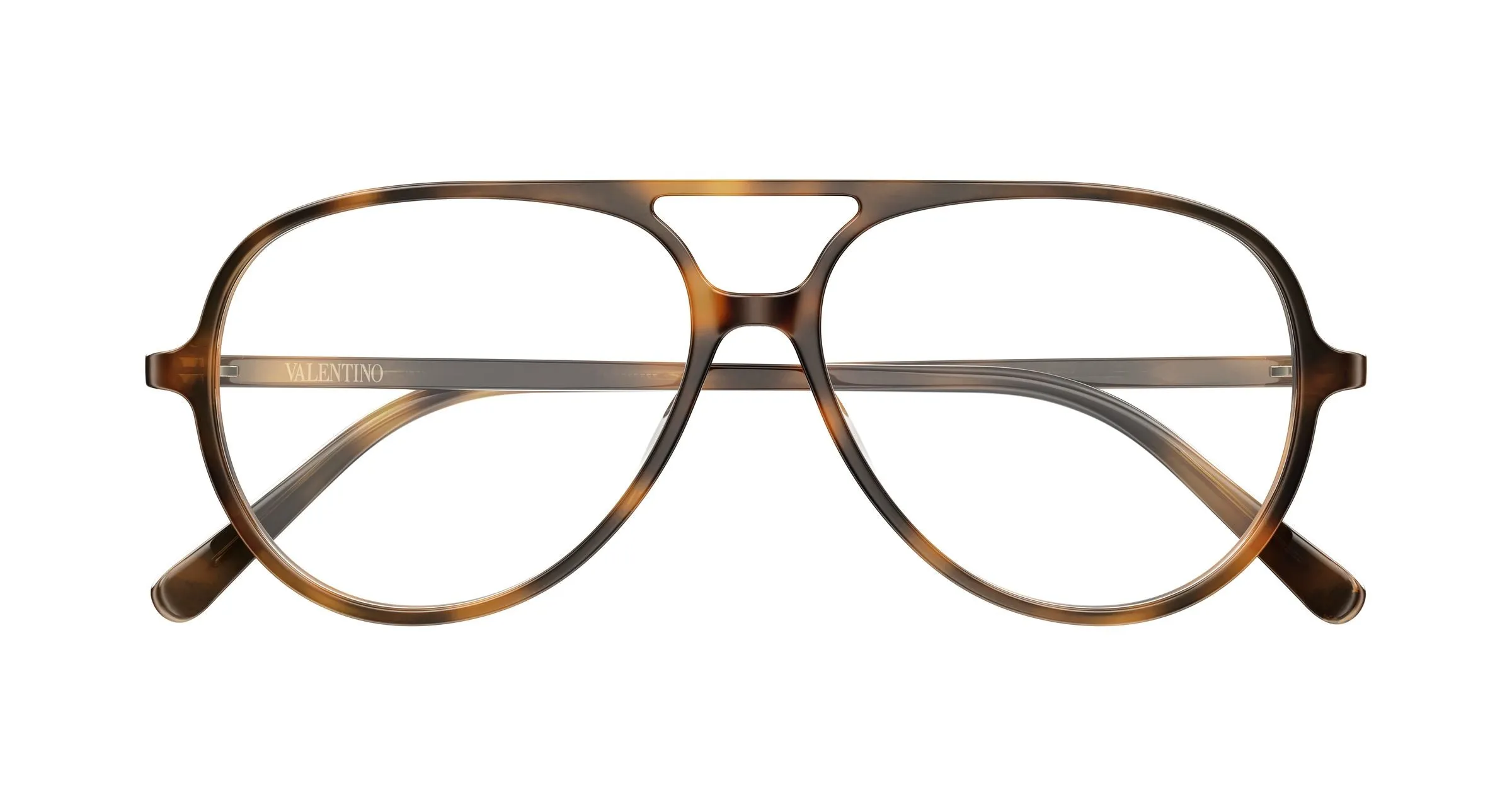 Valentino VG0023O 003 Montature da vista Acetato Havana Trasparente Rotonda - immagine 2