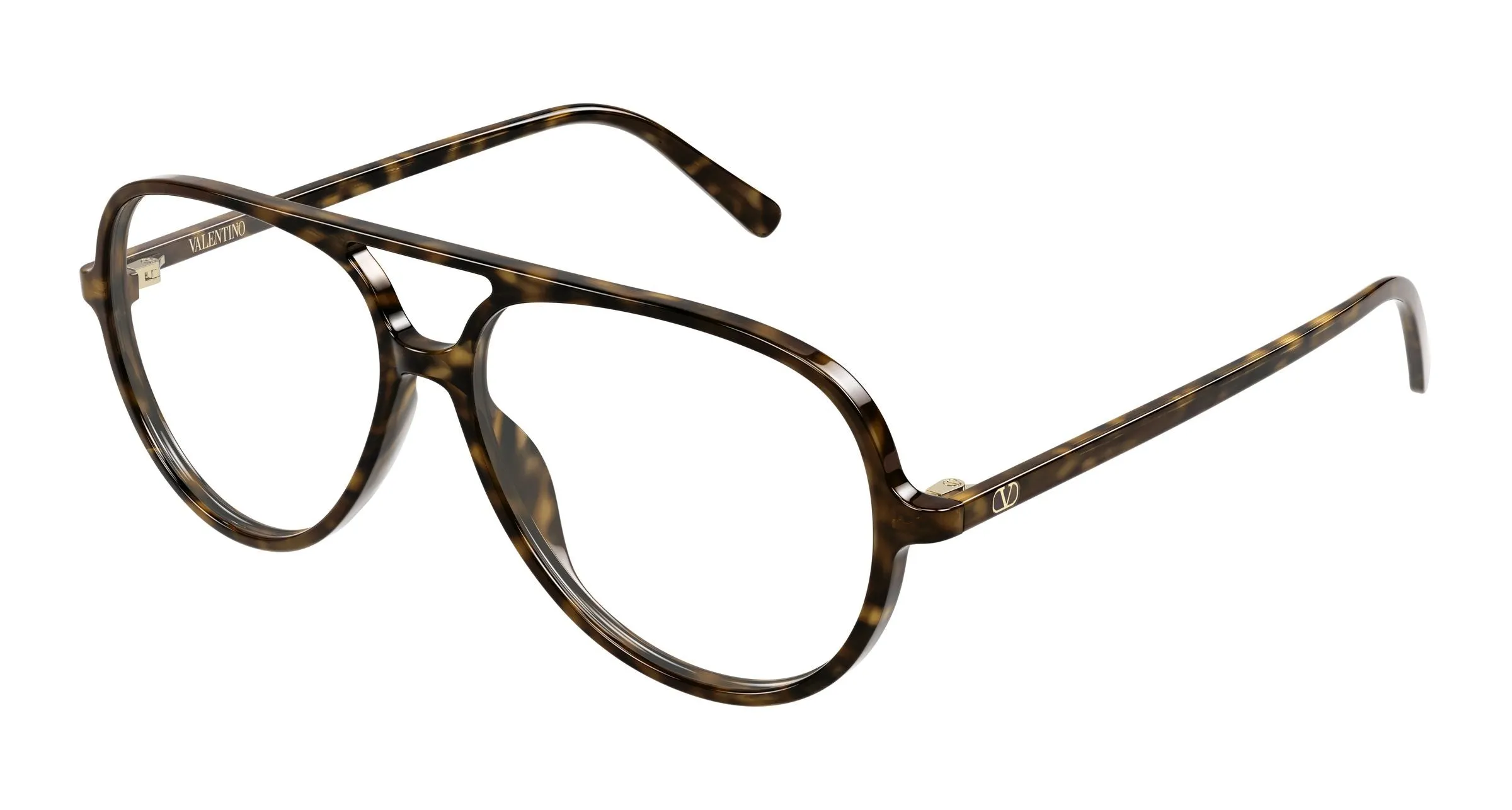 Valentino VG0023O 002 Montature da vista Acetato Havana Trasparente Rotonda - immagine 1