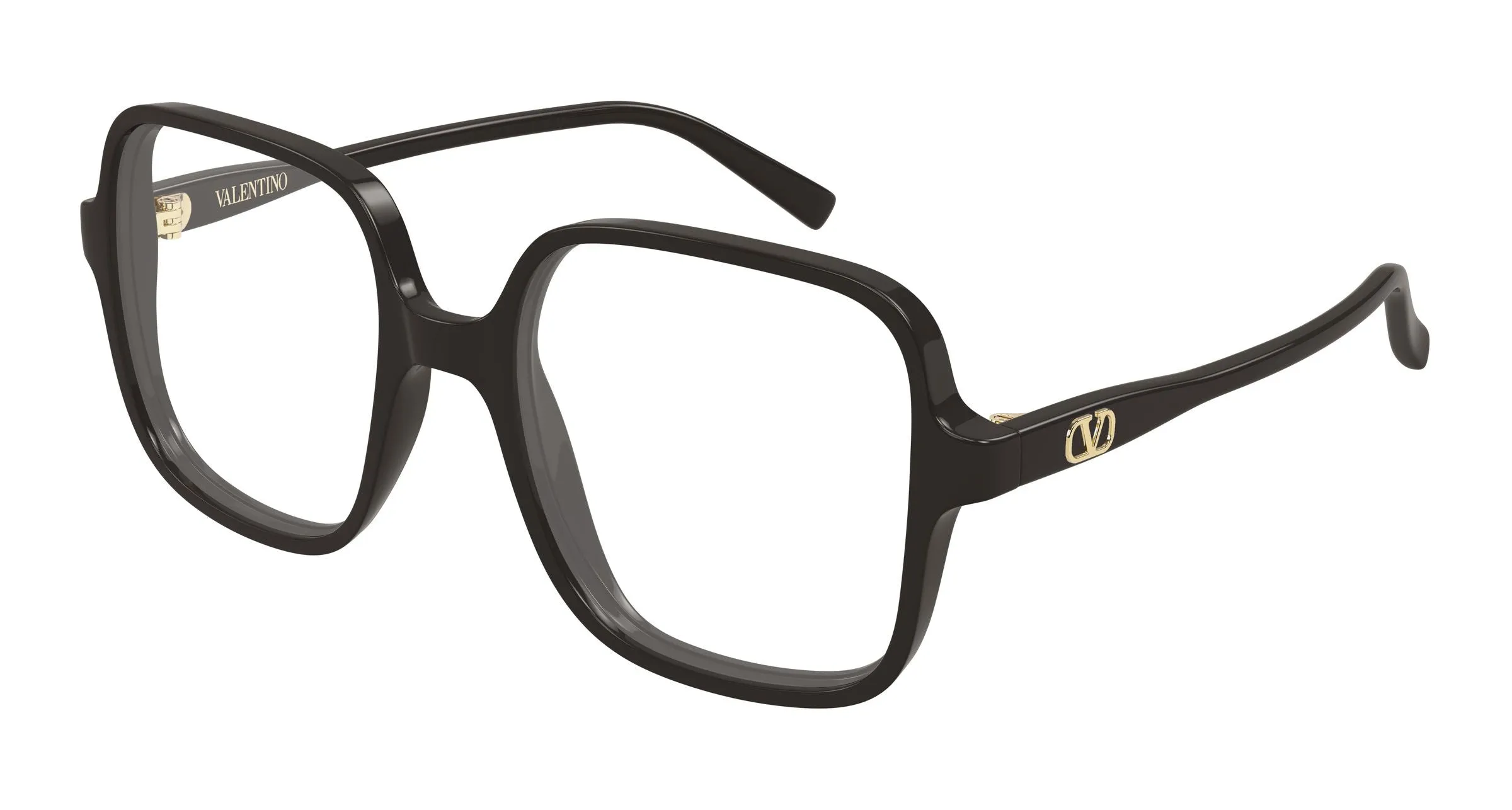 Valentino VG0021O 004 Montature da vista Acetato Grigio Trasparente Rotonda - immagine 1