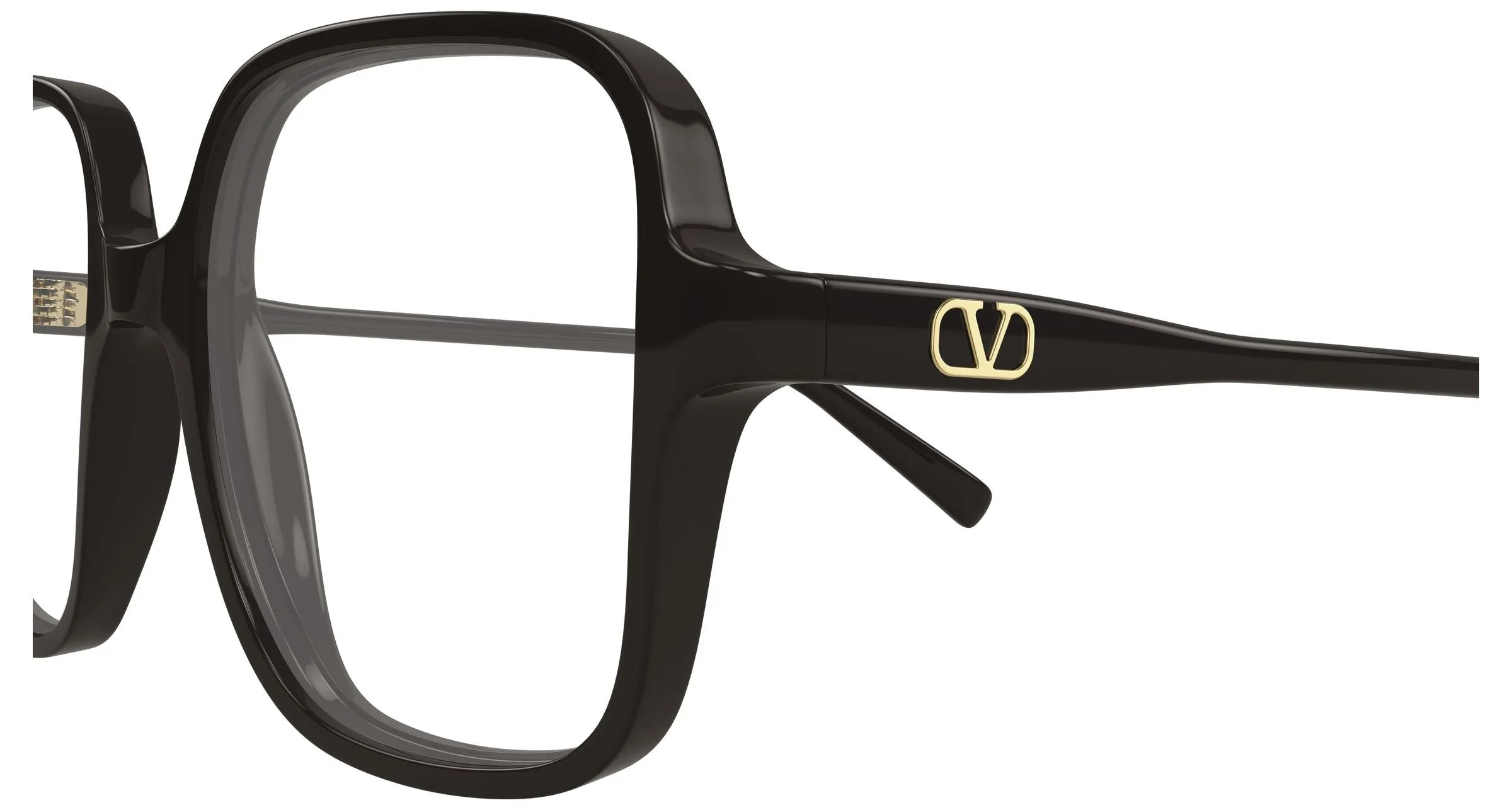 Valentino VG0021O 004 Montature da vista Acetato Grigio Trasparente Rotonda - immagine 3