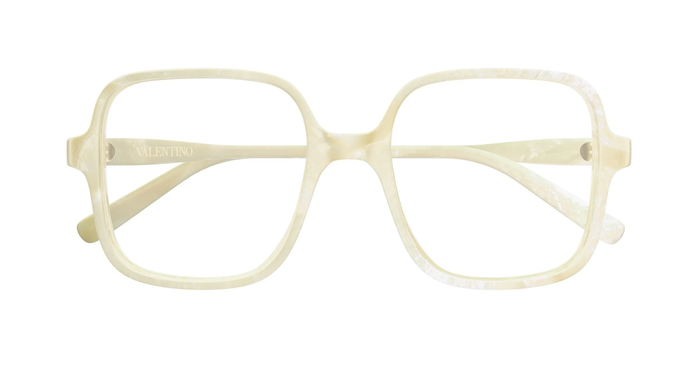 Valentino VG0021O 003 Montature da vista Acetato Avorio Trasparente Rotonda - immagine 2