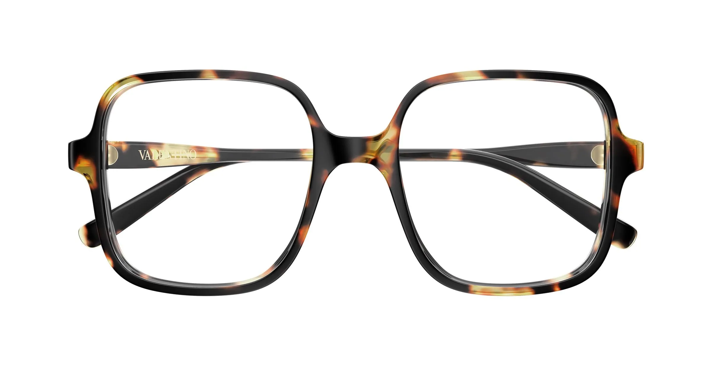 Valentino VG0021O 002 Montature da vista Acetato Havana Trasparente Rotonda - immagine 2