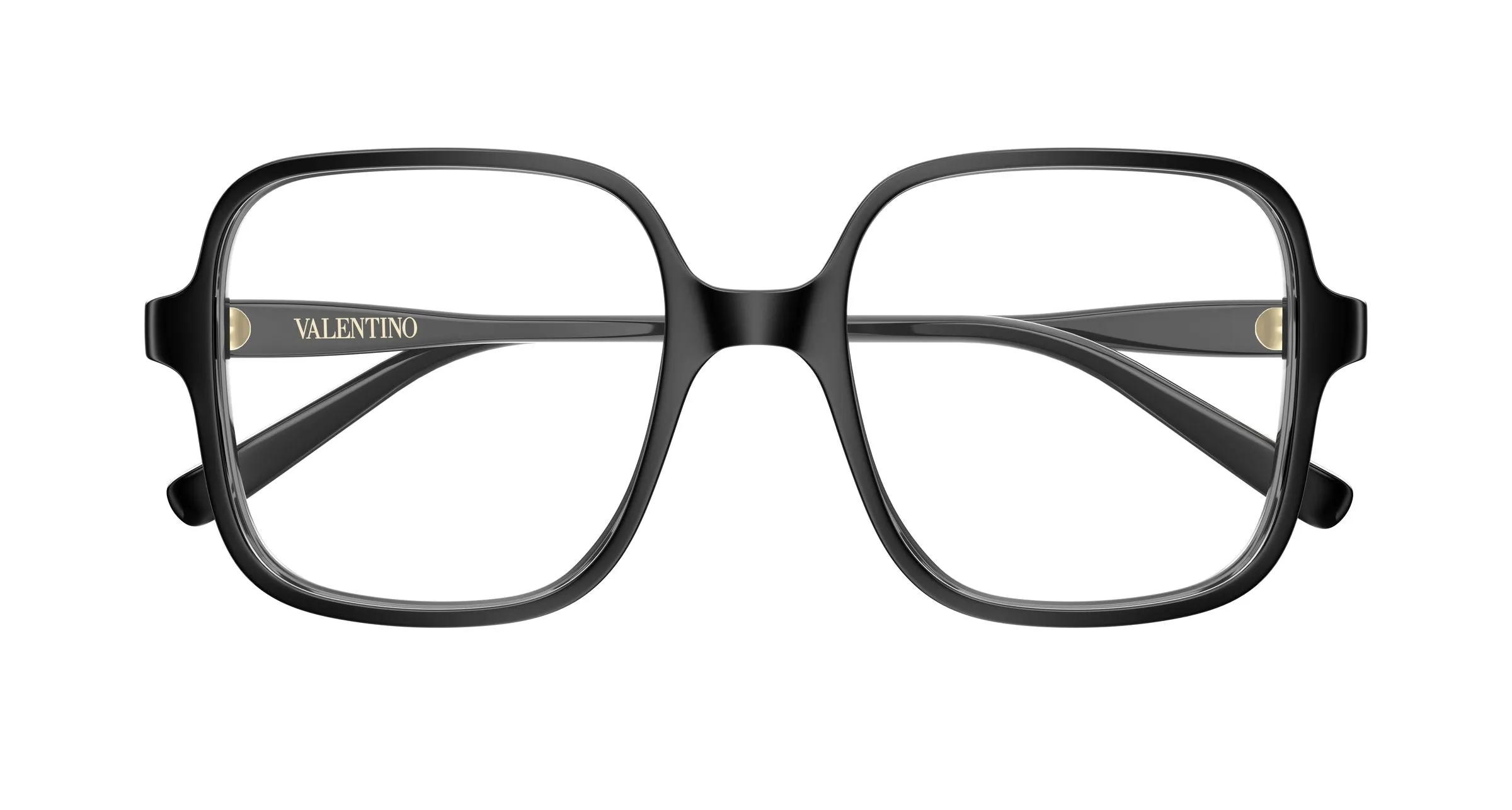 Valentino VG0021O 001 Montature da vista Acetato Nero Trasparente Rotonda - immagine 2