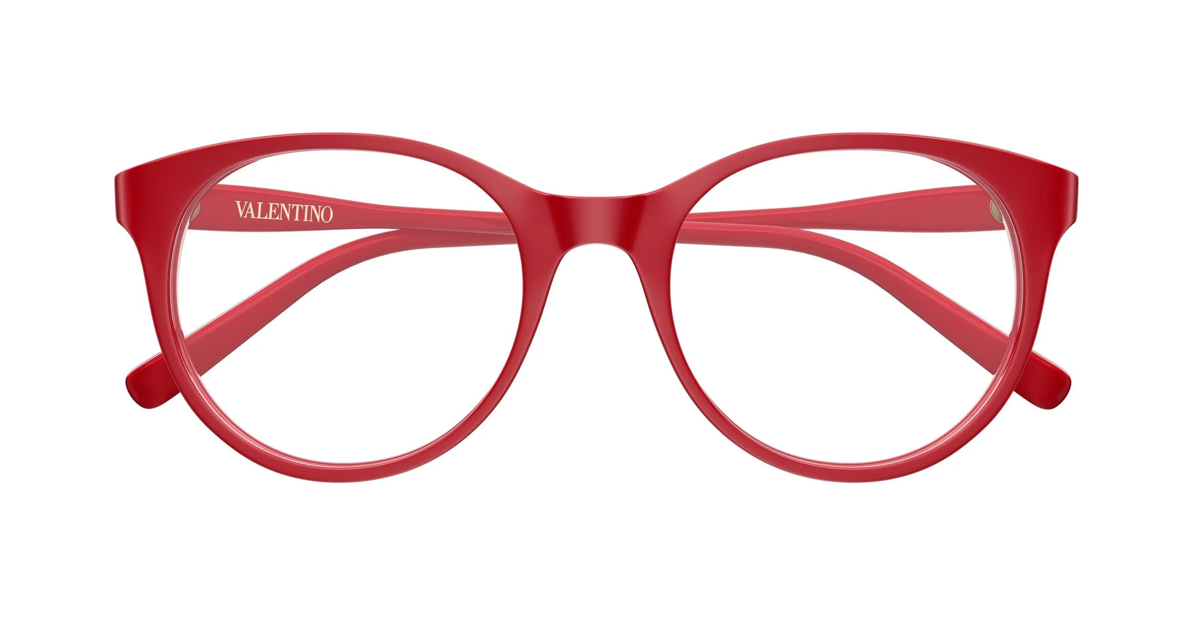 Valentino VG0020O 003 Montature da vista Acetato Rosso Trasparente Rotonda - immagine 2