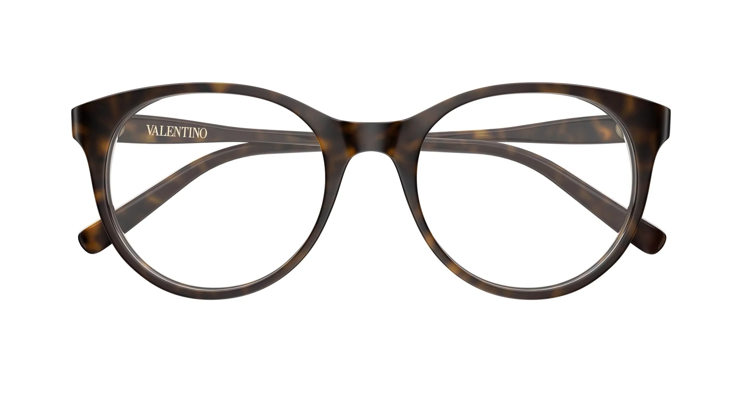 Valentino VG0020O 002 Montature da vista Acetato Havana Trasparente Rotonda - immagine 2