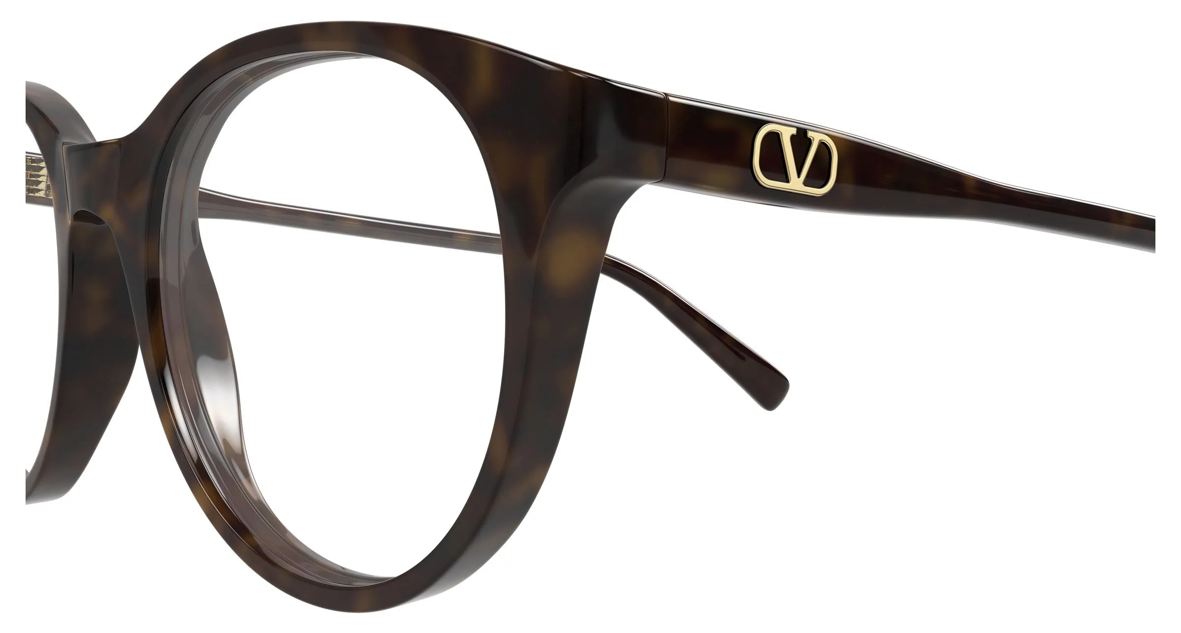 Valentino VG0020O 002 Montature da vista Acetato Havana Trasparente Rotonda - immagine 3