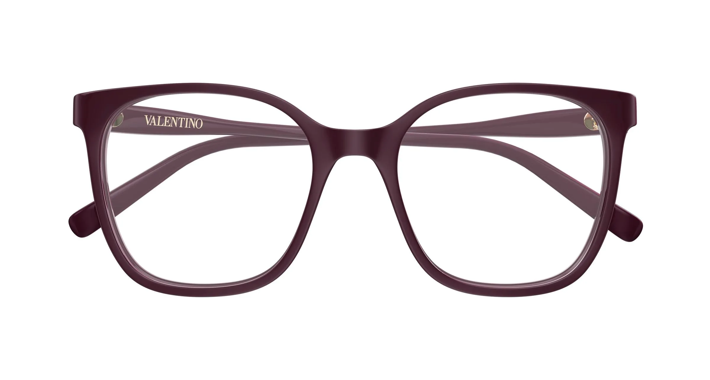 Valentino VG0019O 008 Montature da vista Acetato Viola Trasparente Squadrata - immagine 2