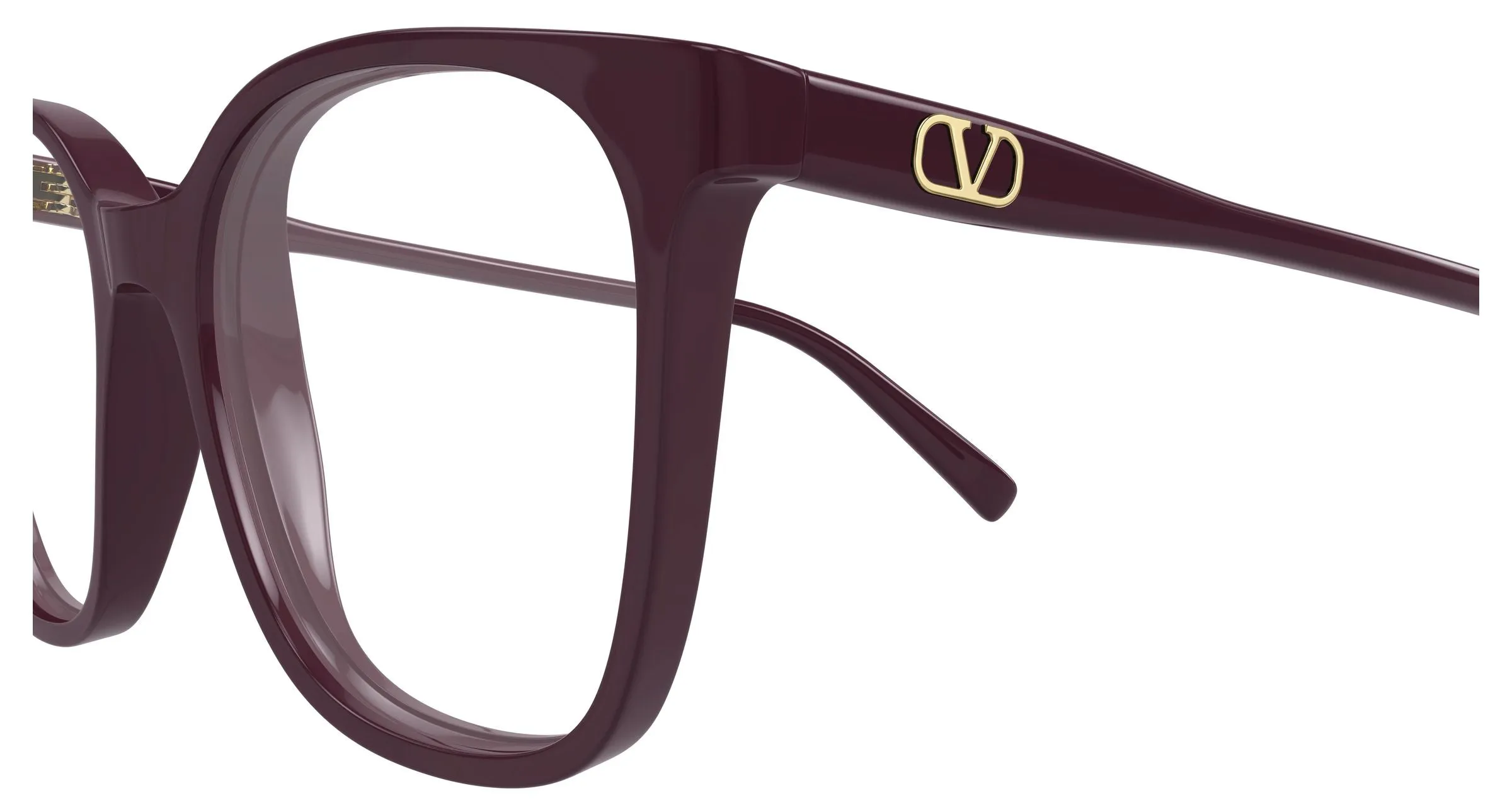 Valentino VG0019O 008 Montature da vista Acetato Viola Trasparente Squadrata - immagine 3