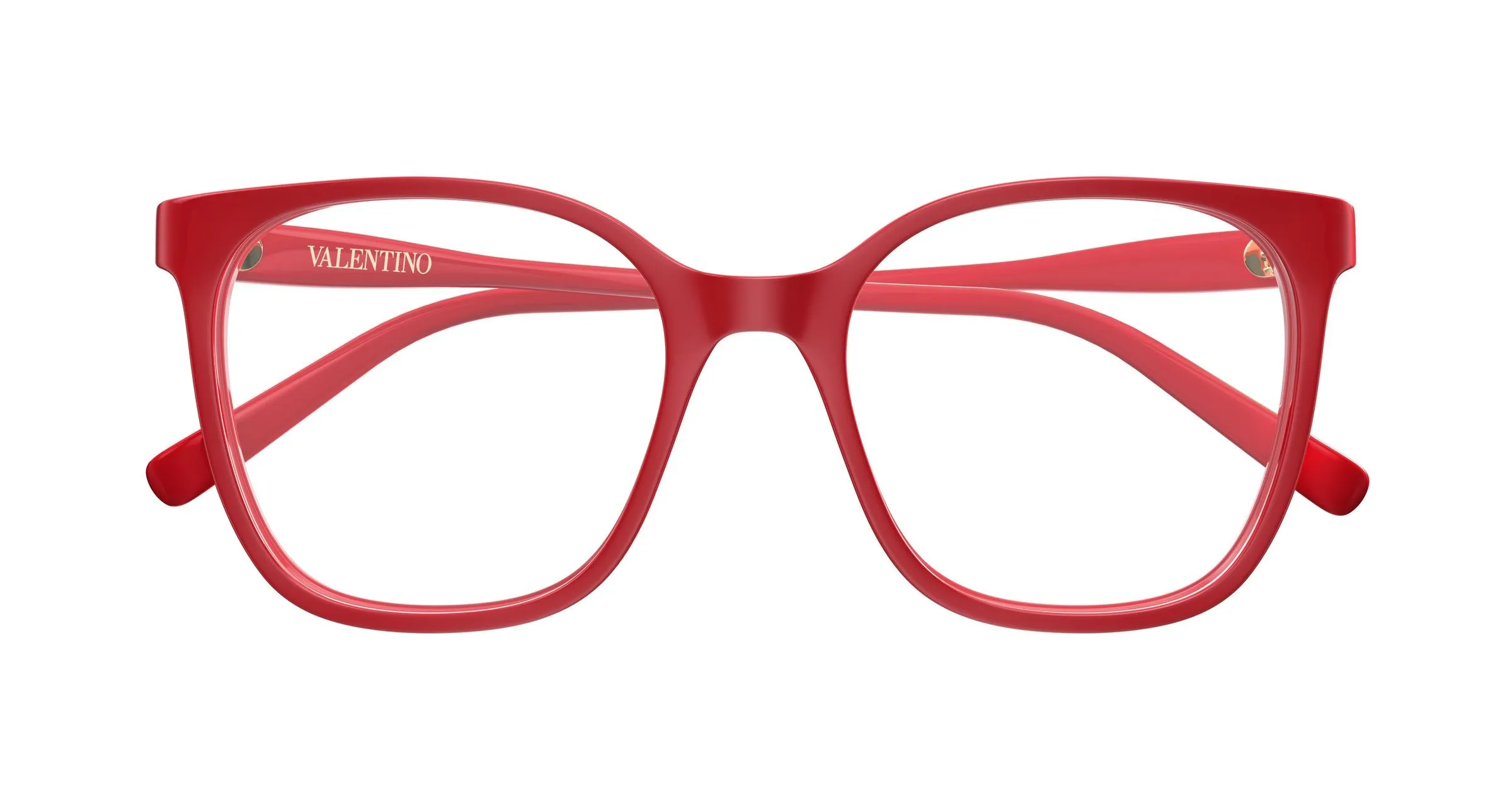Valentino VG0019O 007 Montature da vista Acetato Rosso Trasparente Squadrata - immagine 2