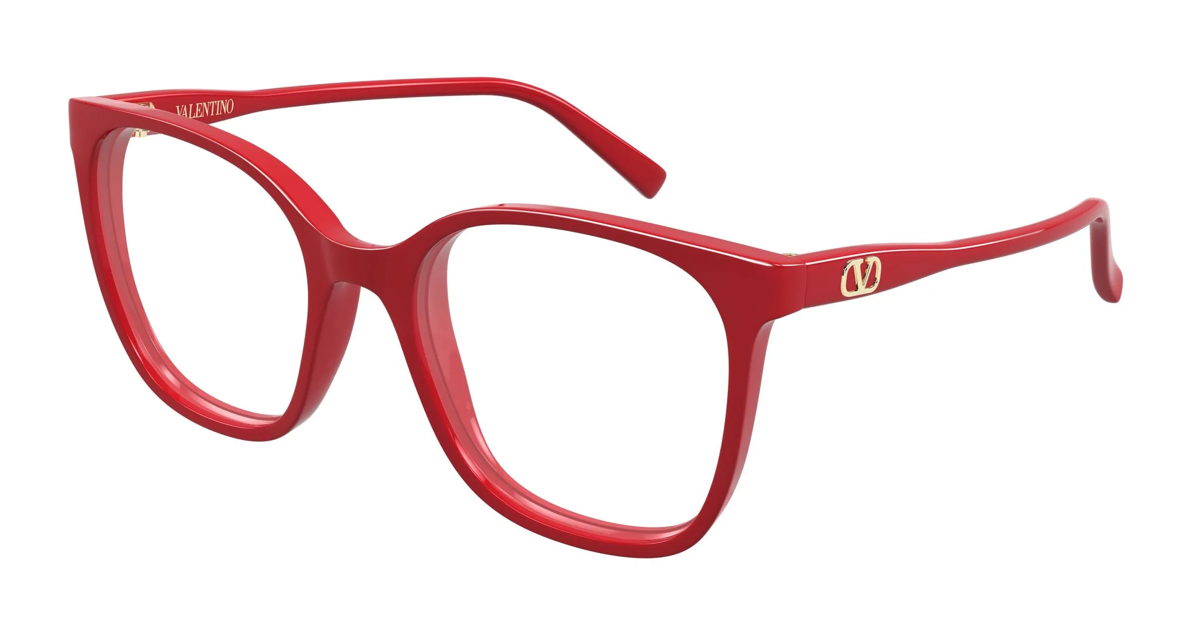 Valentino VG0019O 003 Montature da vista Acetato Rosso Trasparente Squadrata - immagine 1