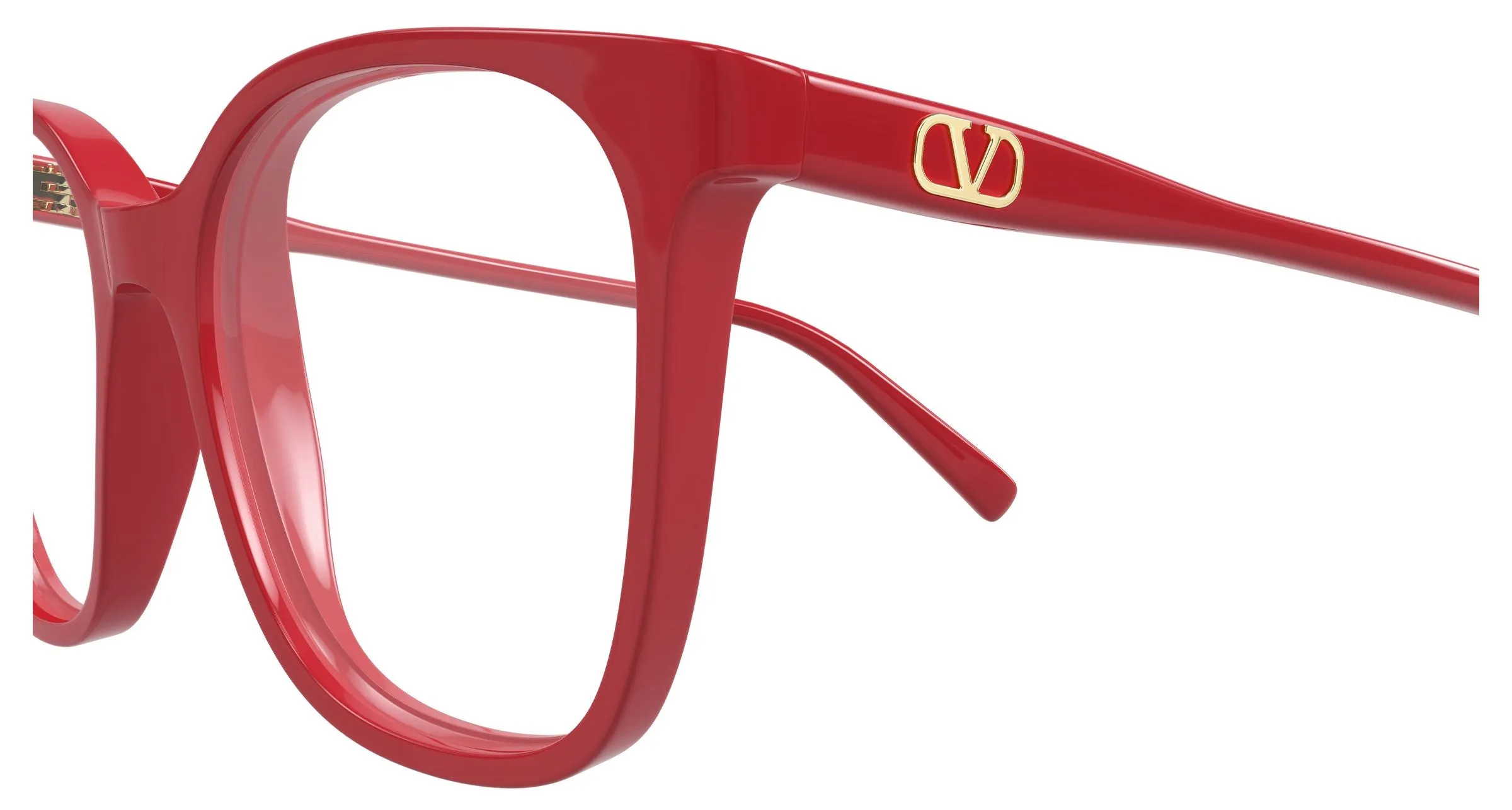 Valentino VG0019O 003 Montature da vista Acetato Rosso Trasparente Squadrata - immagine 3