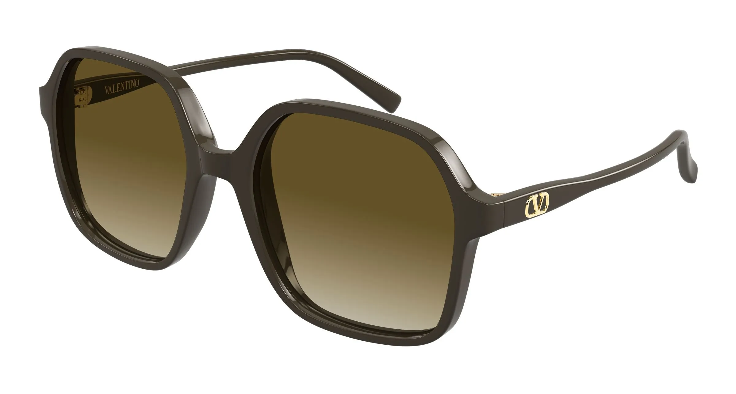 Valentino VG0018S 005 Occhiali da sole Acetato Marrone Marrone Squadrata - immagine 1