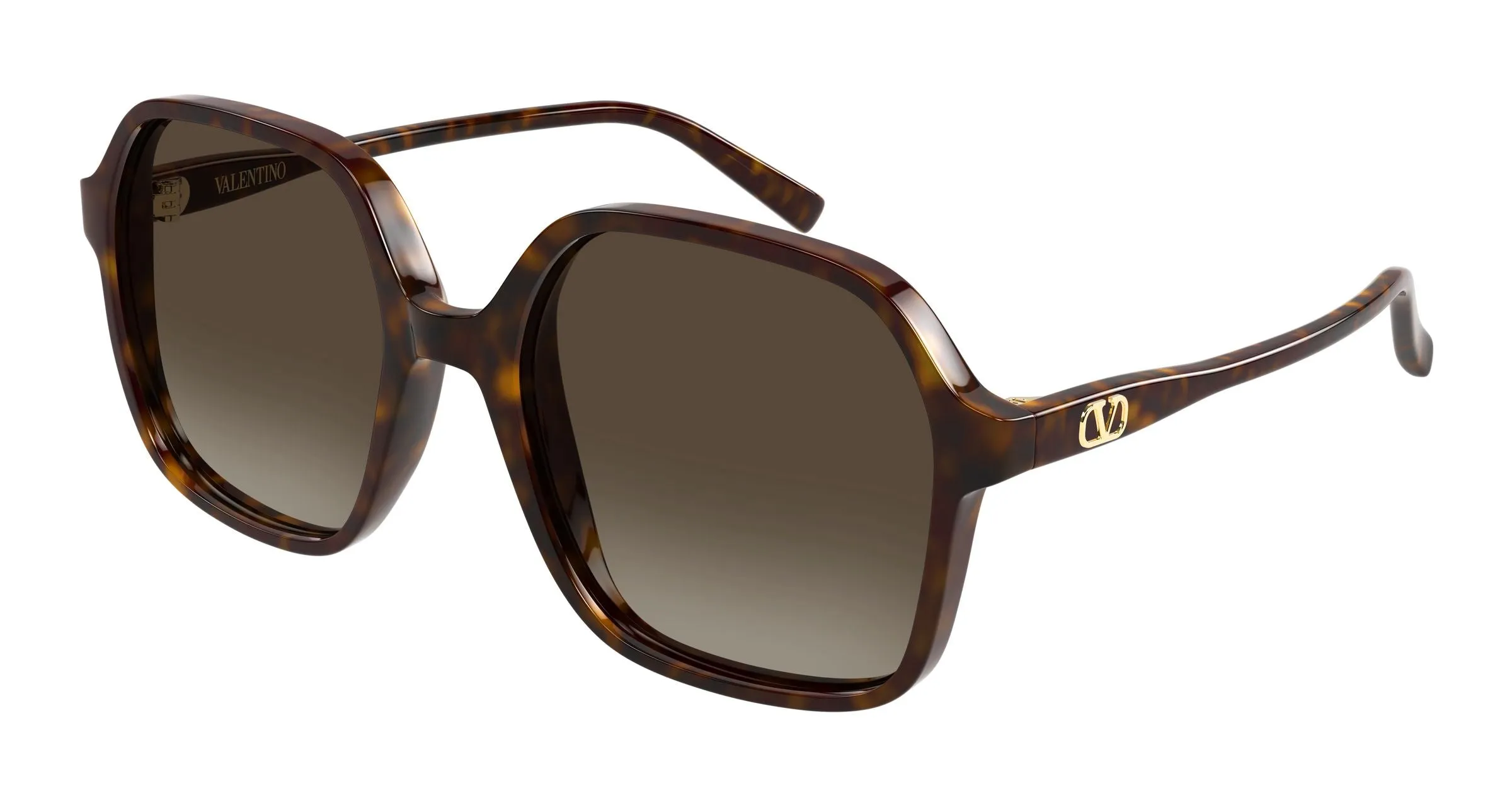Valentino VG0018S 002 Occhiali da sole Acetato Havana Marrone Squadrata - immagine 1