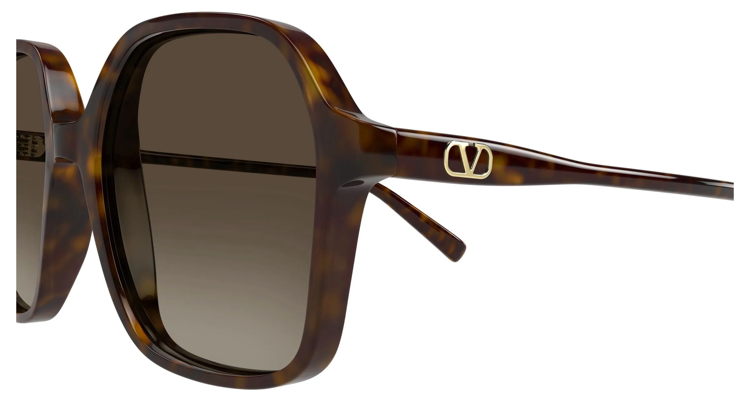 Valentino VG0018S 002 Occhiali da sole Acetato Havana Marrone Squadrata - immagine 3