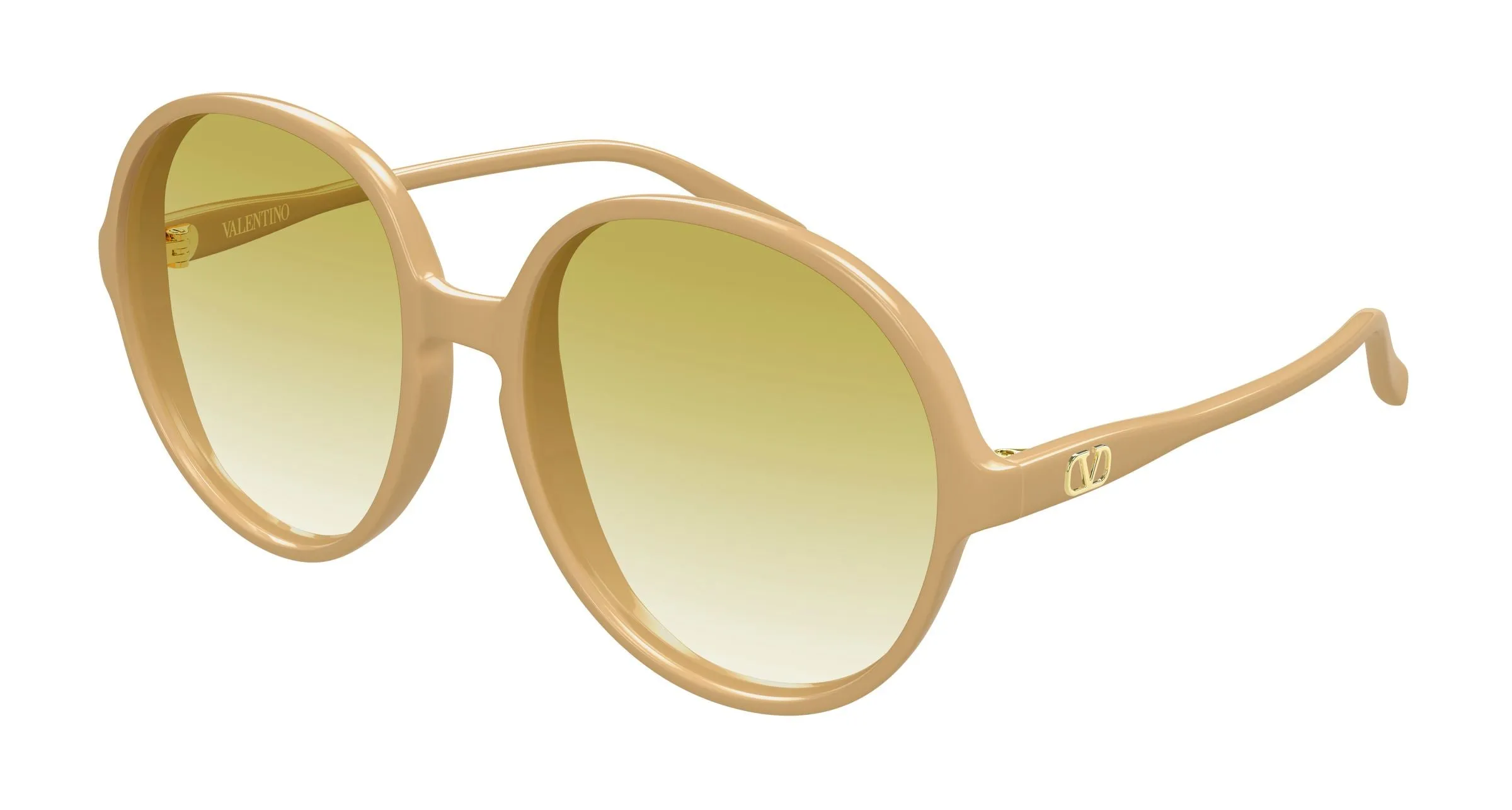 Valentino VG0017S 005 Occhiali da sole Acetato Rosa Giallo Rotonda Sfumato - immagine 1