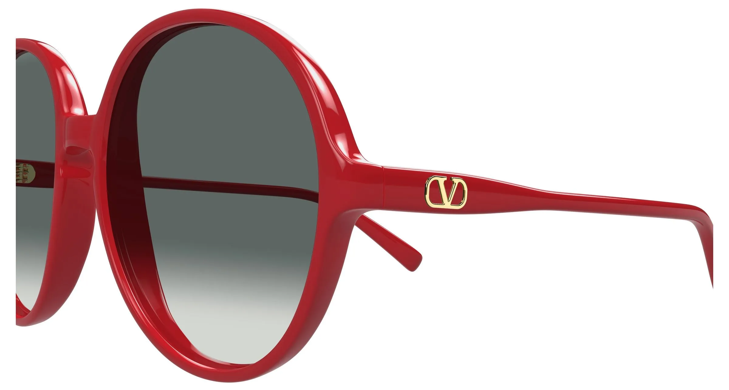 Valentino VG0017S 003 Occhiali da sole Acetato Rosso Grigio Rotonda - immagine 3