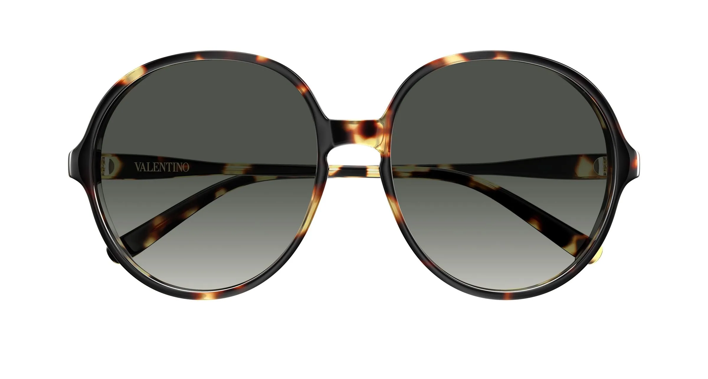 Valentino VG0017S 002 Occhiali da sole Acetato Havana Grigio Rotonda - immagine 2