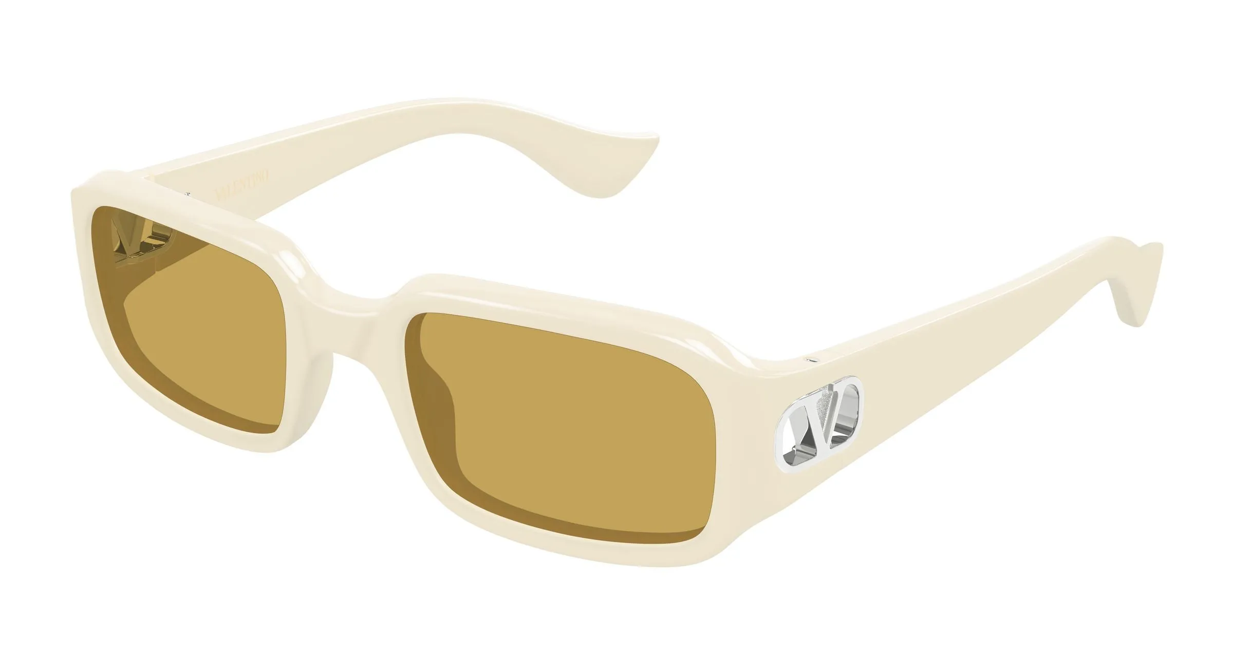 Valentino VG0016S 004 Occhiali da sole Bio-iniettato Avorio Marrone Squadrata - immagine 1