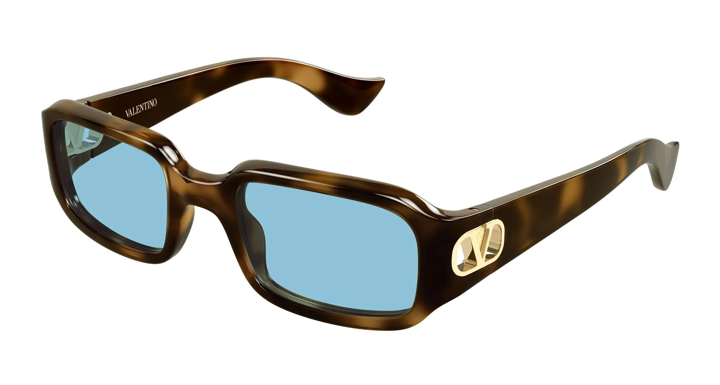 Valentino VG0016S 003 Occhiali da sole Bio-iniettato Havana Blu Squadrata - immagine 1