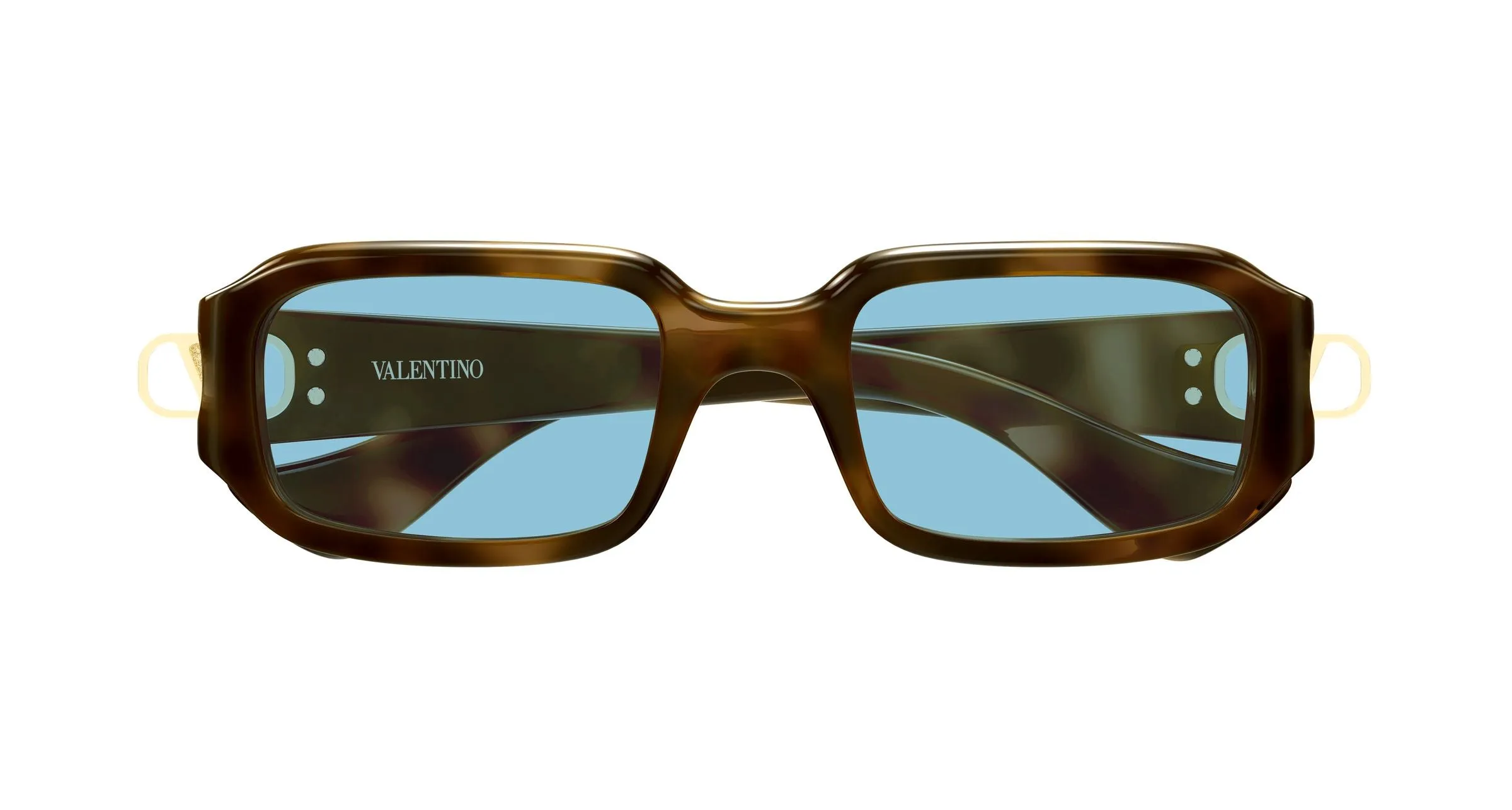 Valentino VG0016S 003 Occhiali da sole Bio-iniettato Havana Blu Squadrata - immagine 2