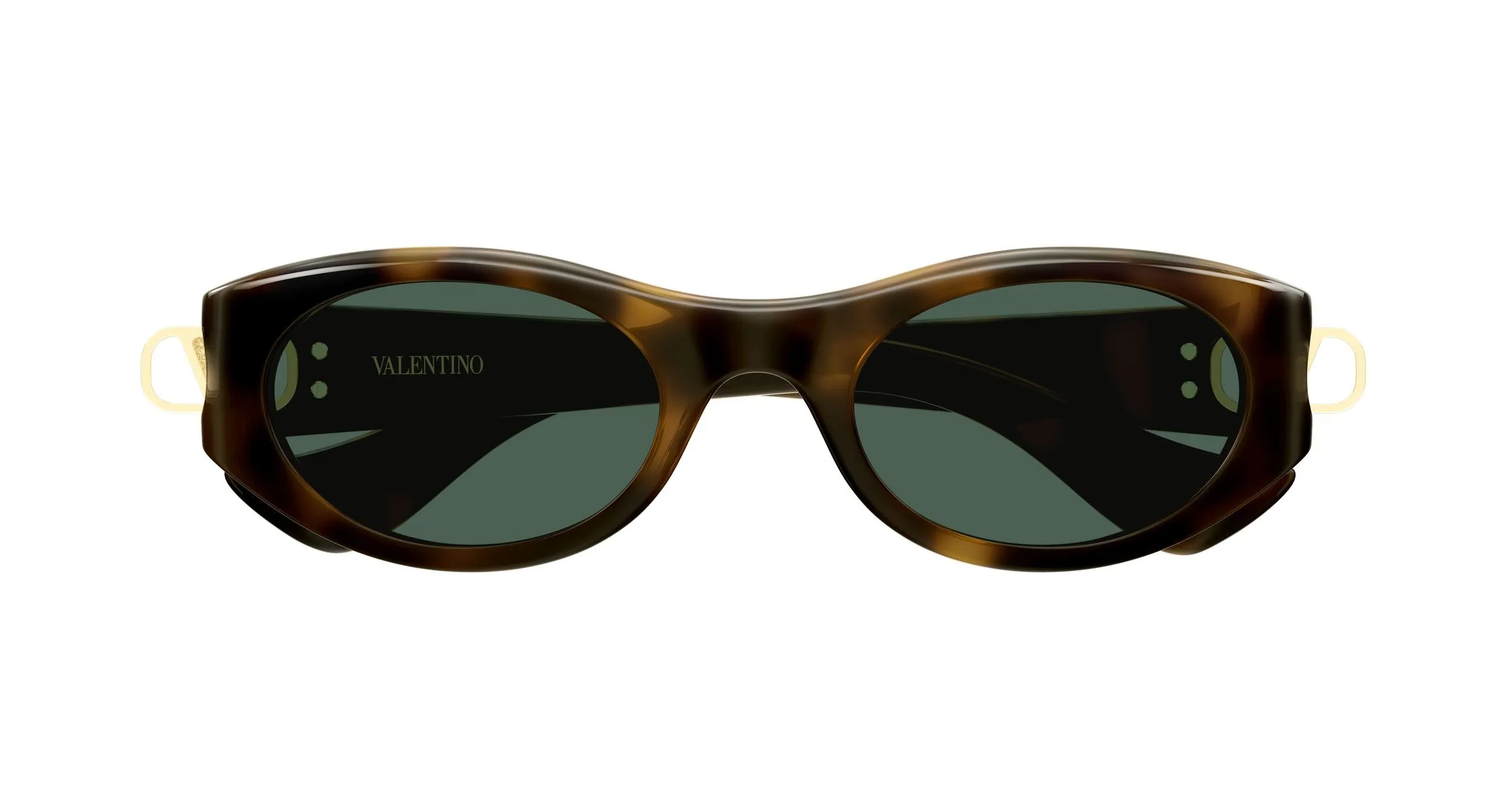 Valentino VG0015SA 003 Occhiali da sole Bio-iniettato Havana Verde Rotonda - immagine 2