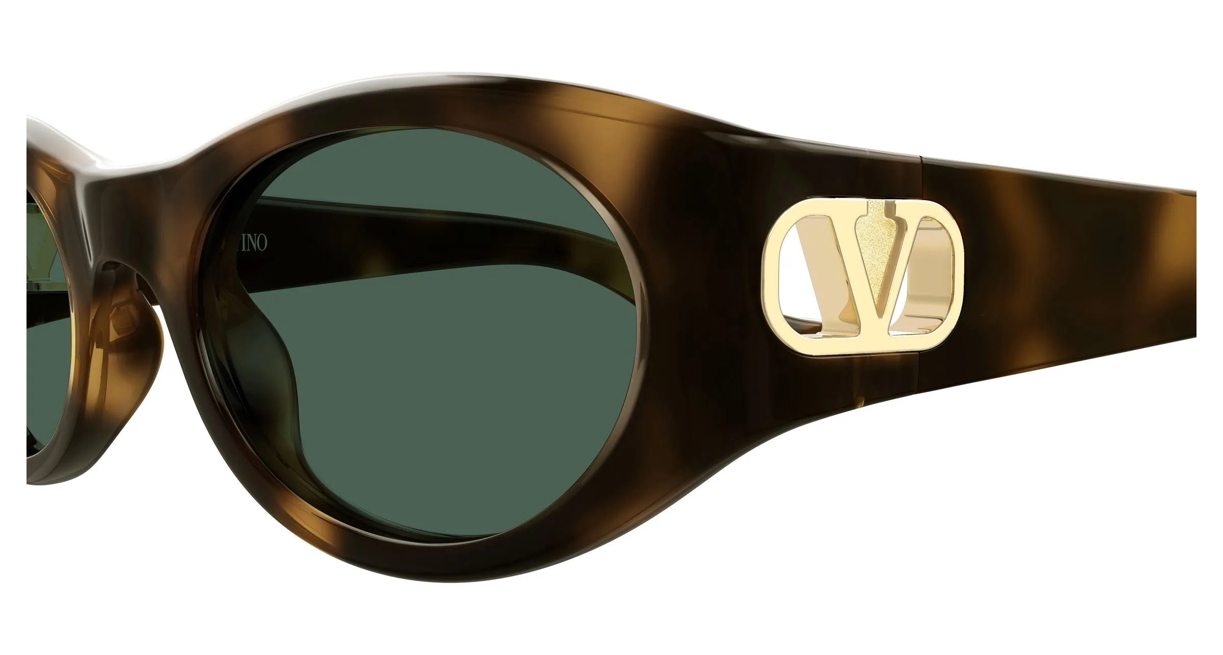 Valentino VG0015SA 003 Occhiali da sole Bio-iniettato Havana Verde Rotonda - immagine 3