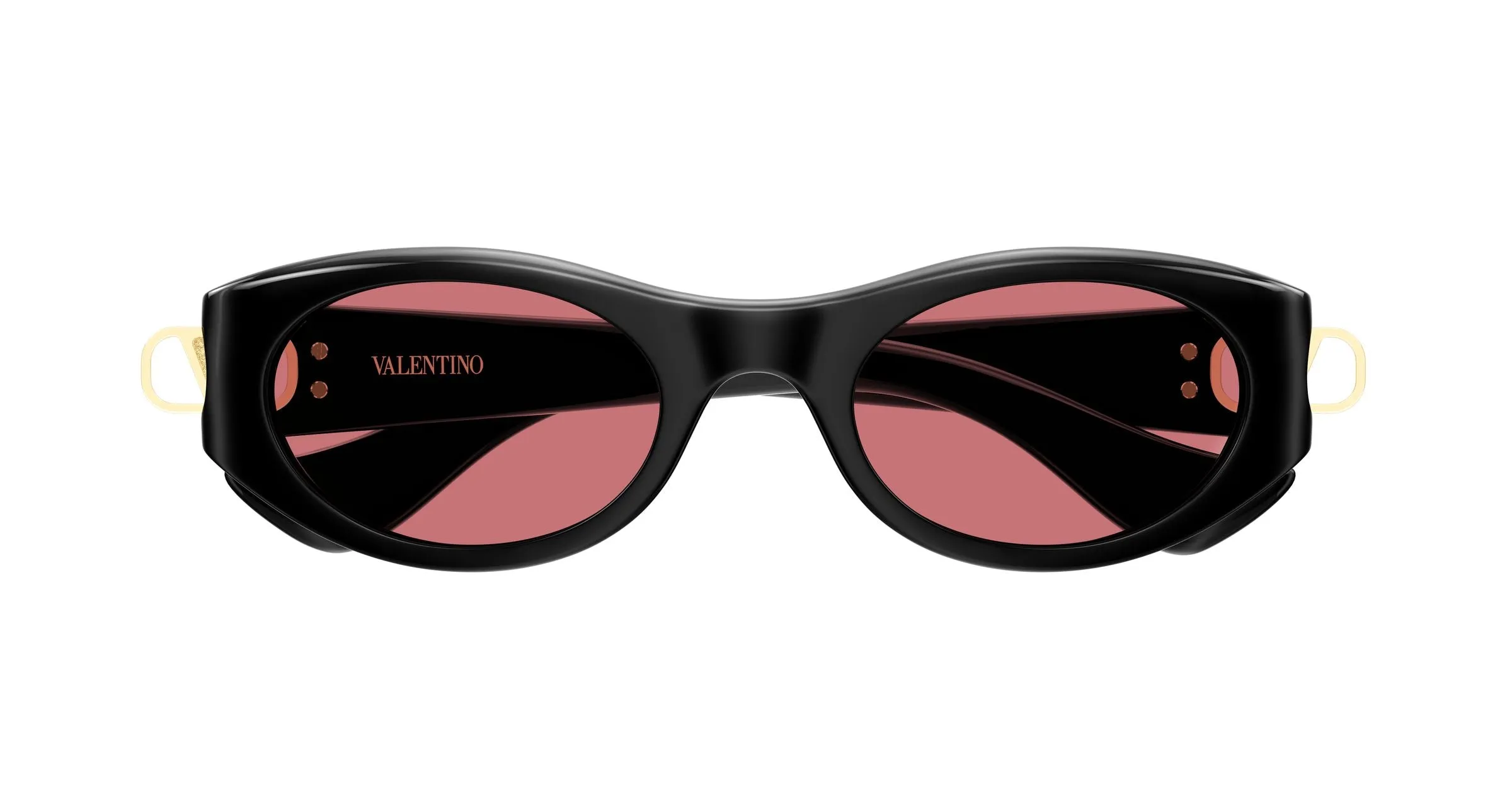 Valentino VG0015SA 002 Occhiali da sole Bio-iniettato Nero Rosso Rotonda - immagine 2
