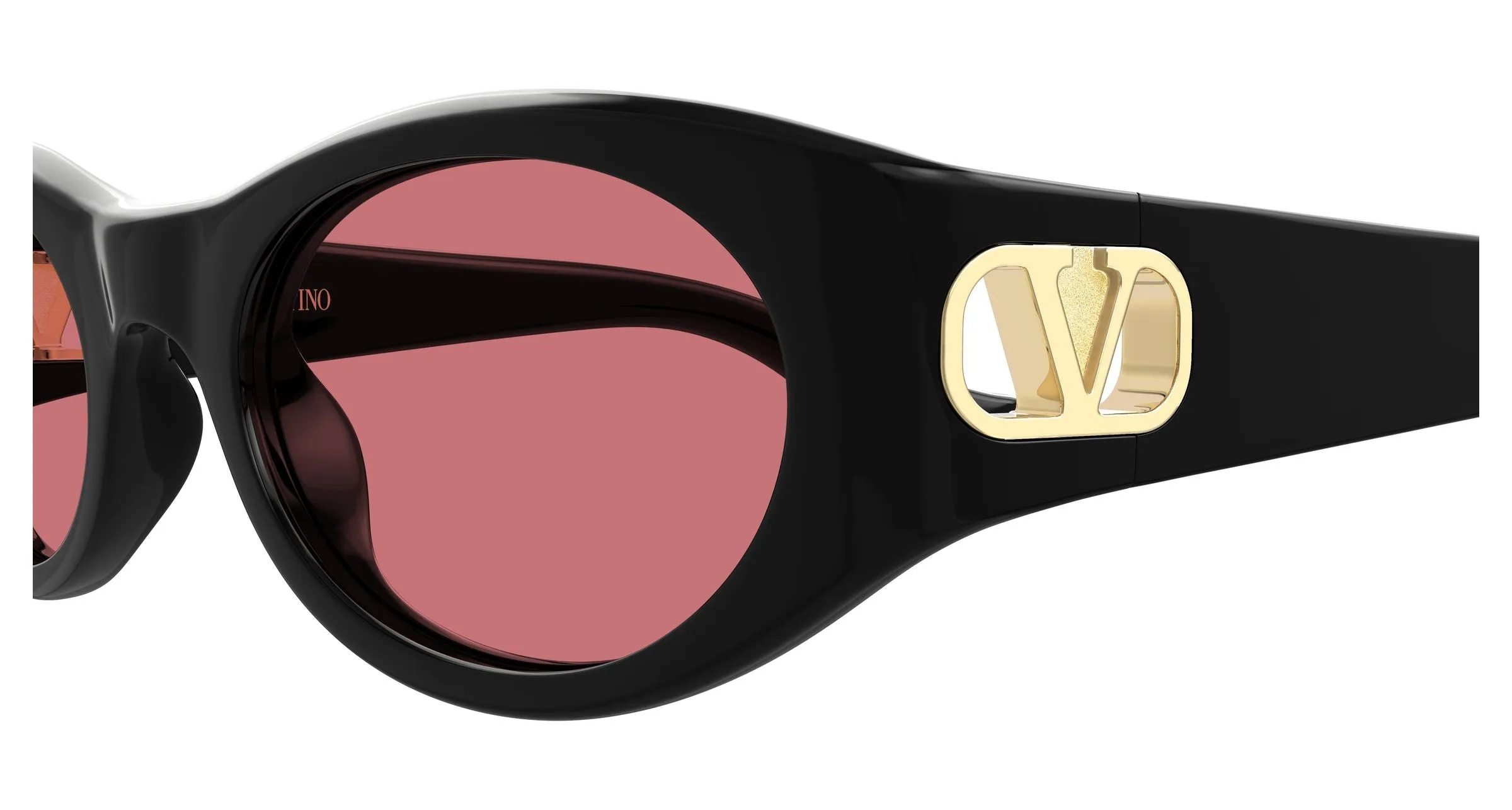 Valentino VG0015SA 002 Occhiali da sole Bio-iniettato Nero Rosso Rotonda - immagine 3