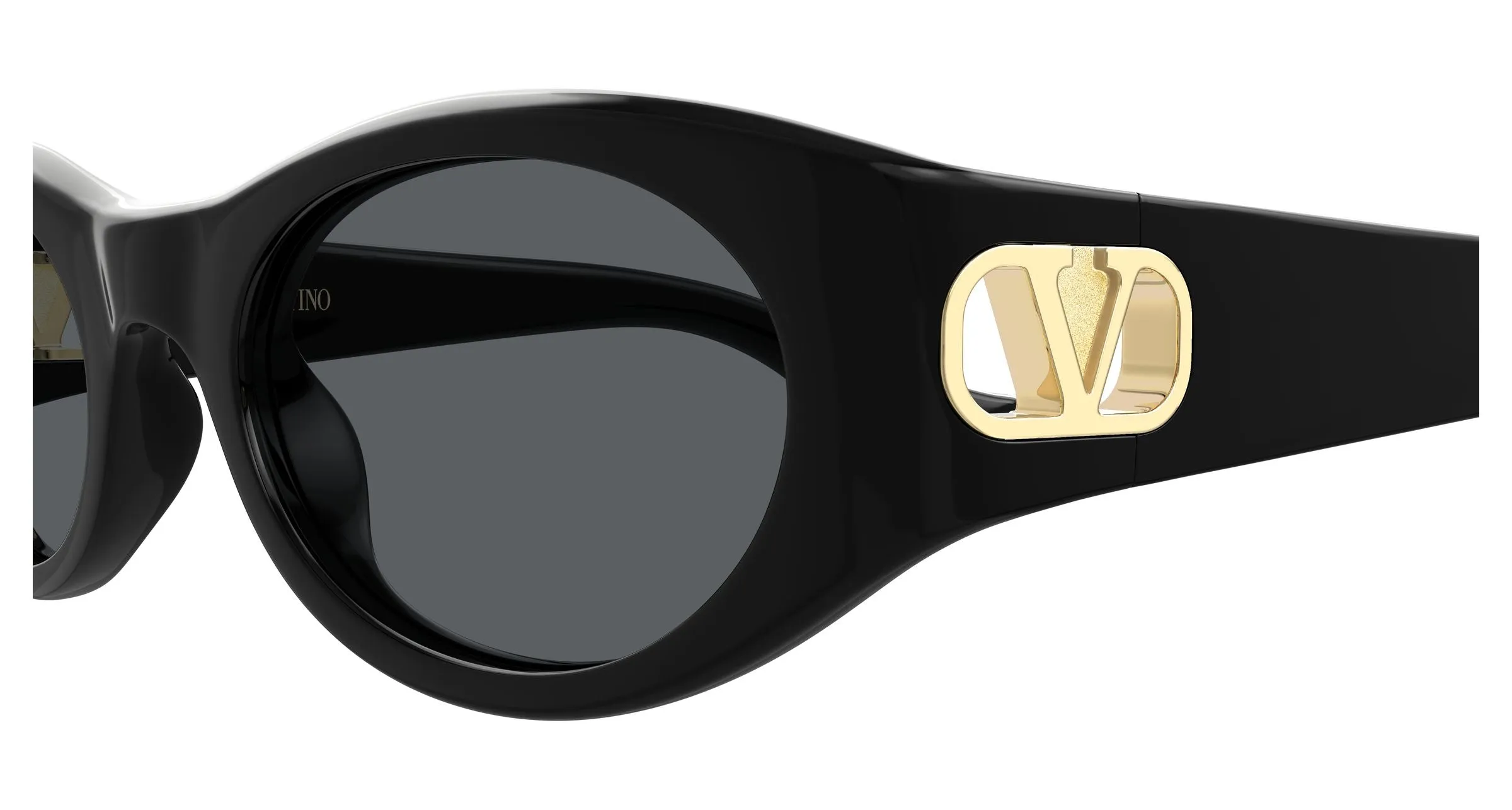 Valentino VG0015SA 001 Occhiali da sole Bio-iniettato Nero Grigio Rotonda - immagine 3