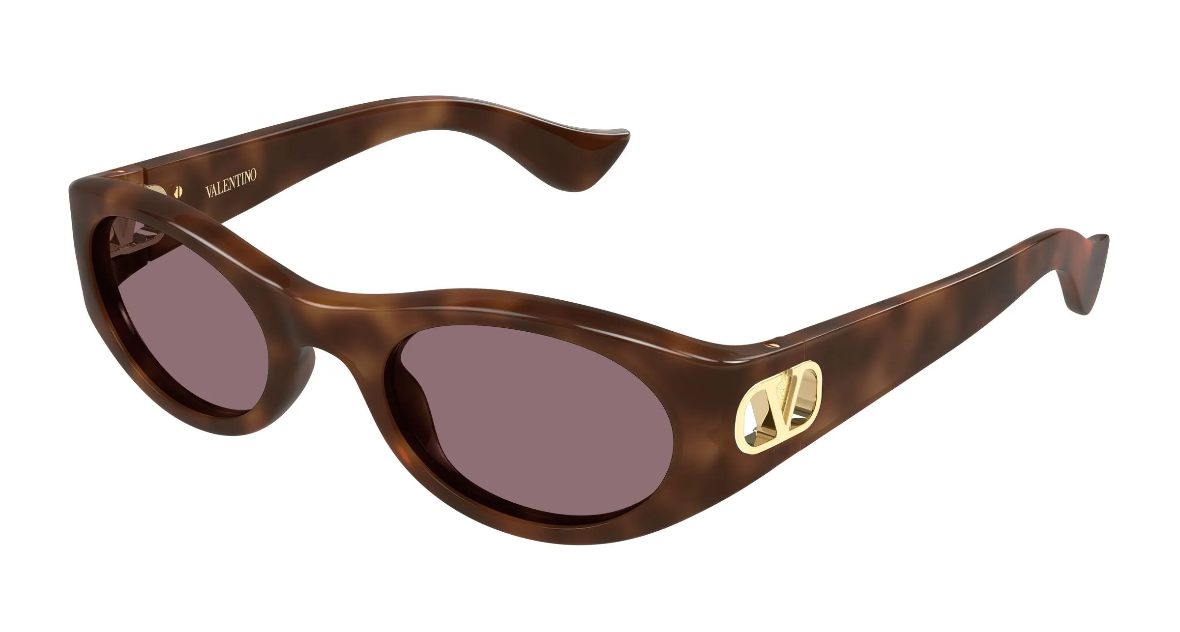 Valentino VG0015S 003 Occhiali da sole Bio-iniettato Havana Rosso Rotonda - immagine 1