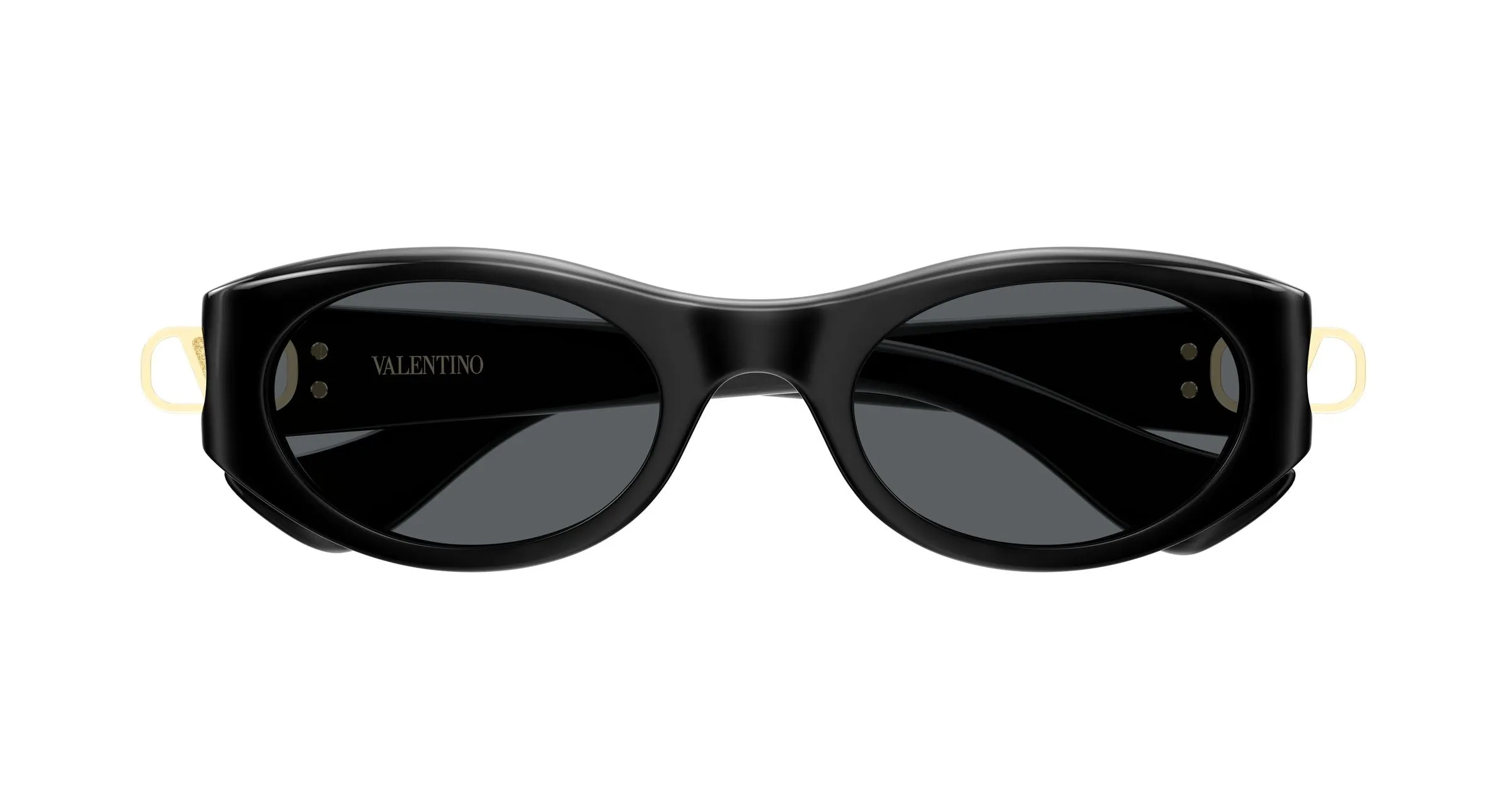 Valentino VG0015S 001 Occhiali da sole Bio-iniettato Nero Grigio Rotonda - immagine 2