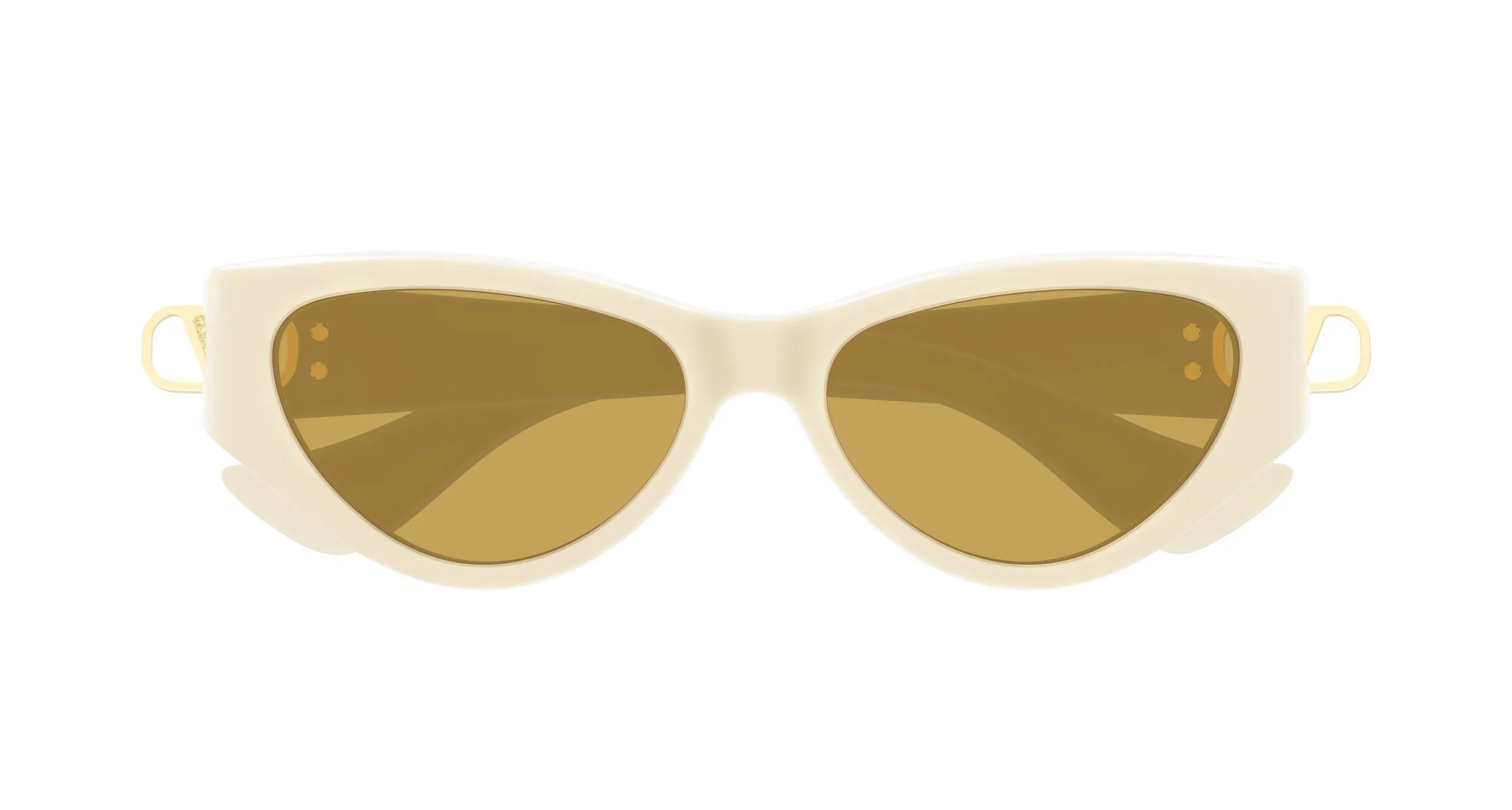 Valentino VG0014S 004 Occhiali da sole Bio-iniettato Avorio Marrone Cat Eye - immagine 2