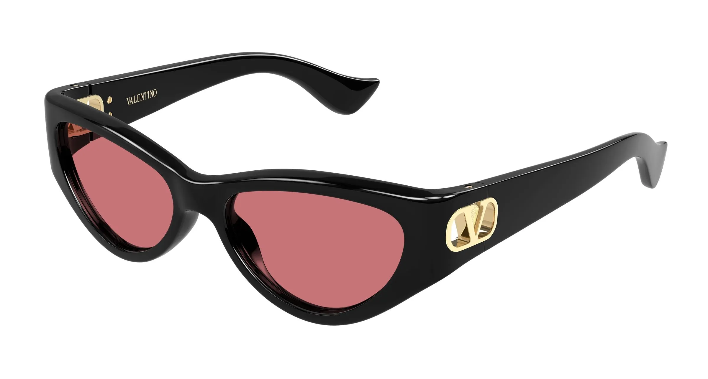 Valentino VG0014S 002 Occhiali da sole Bio-iniettato Nero Rosso Cat Eye - immagine 1
