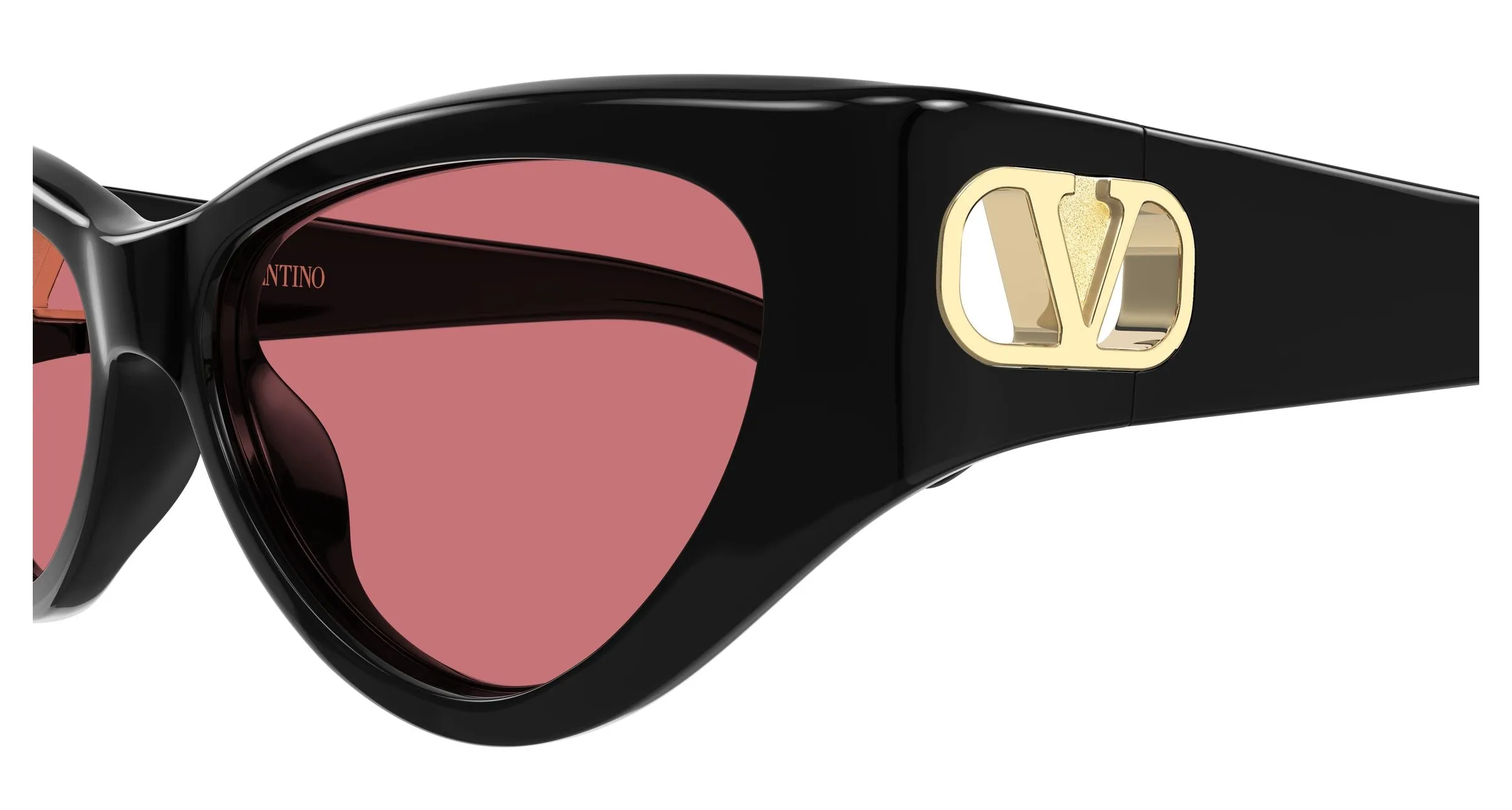 Valentino VG0014S 002 Occhiali da sole Bio-iniettato Nero Rosso Cat Eye - immagine 3