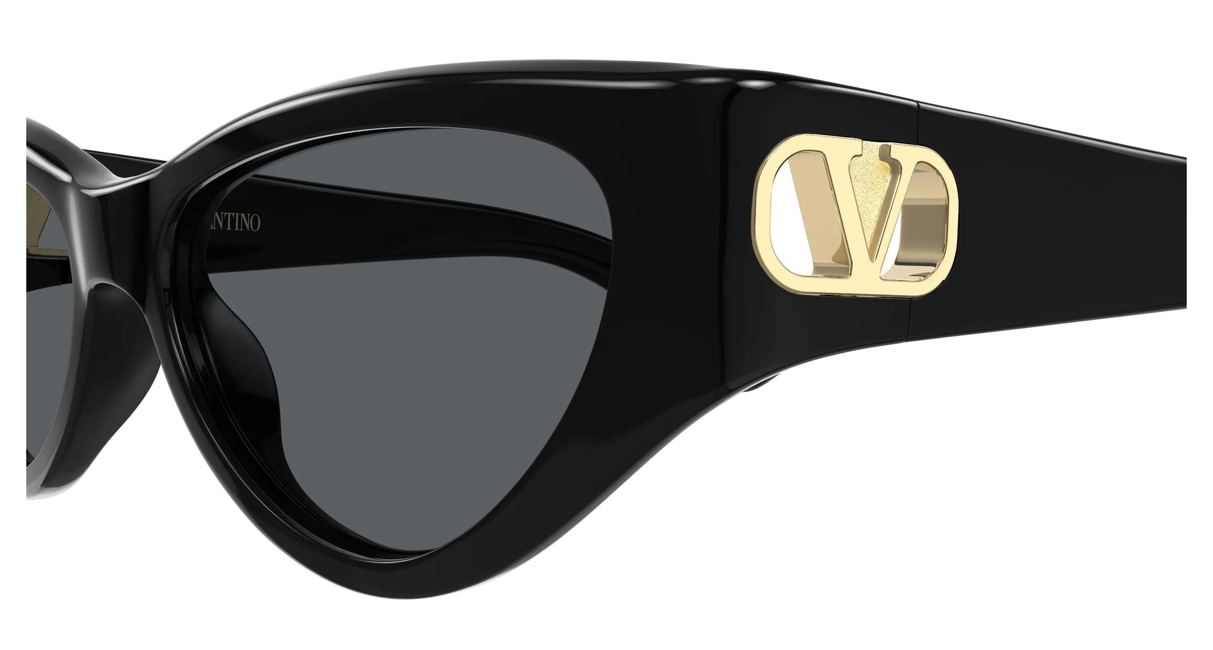 Valentino VG0014S 001 Occhiali da sole Bio-iniettato Nero Grigio Cat Eye - immagine 3