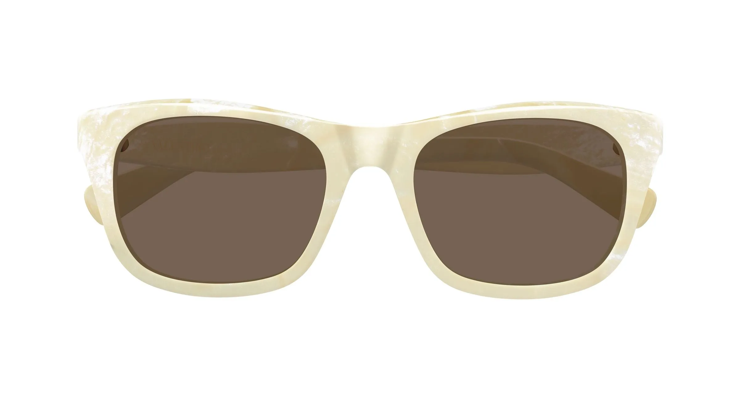 Valentino VG0013SK 003 Occhiali da sole Acetato Avorio Marrone Squadrata - immagine 2
