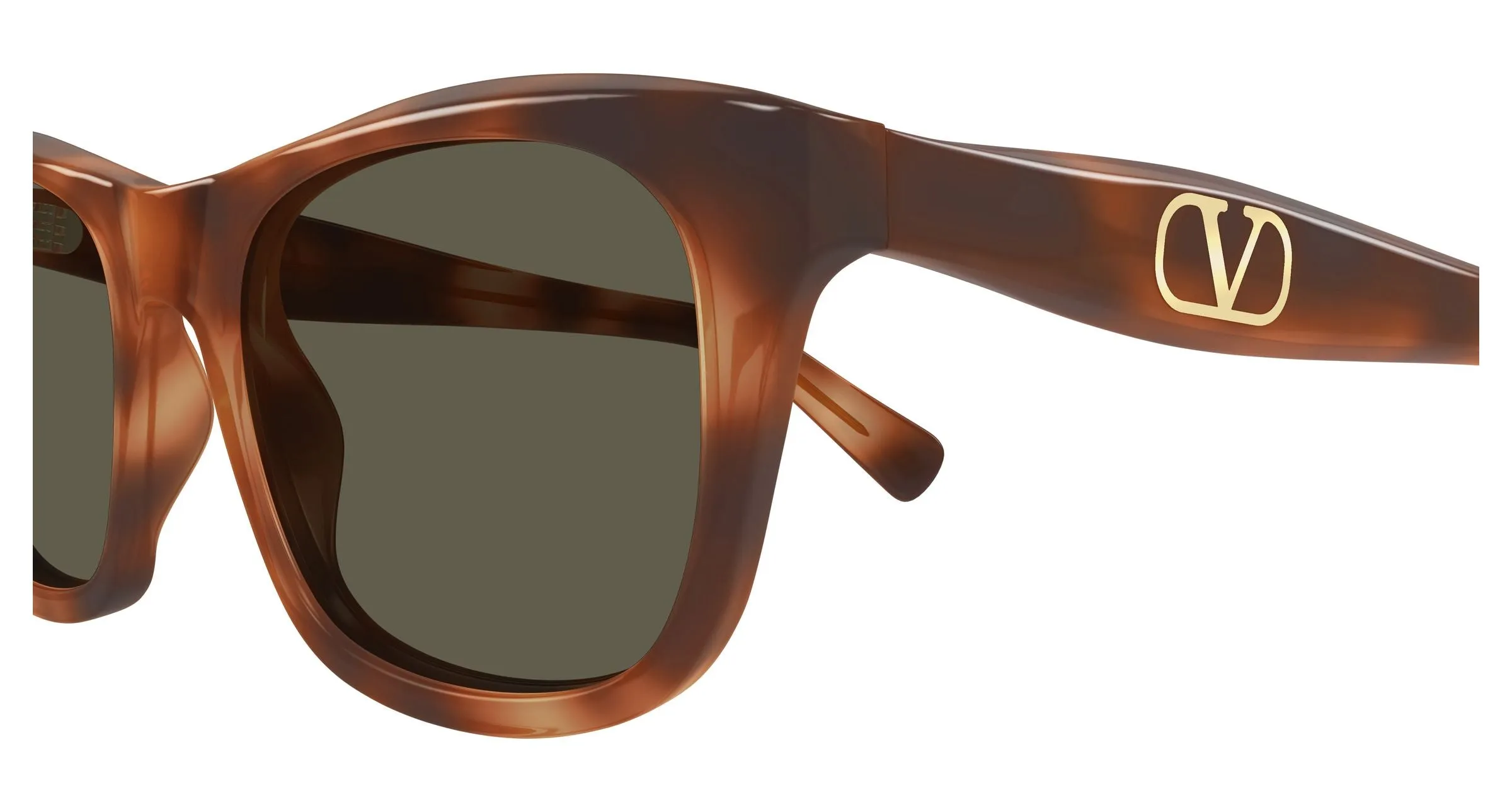 Valentino VG0013SK 002 Occhiali da sole Acetato Havana Marrone Squadrata - immagine 3