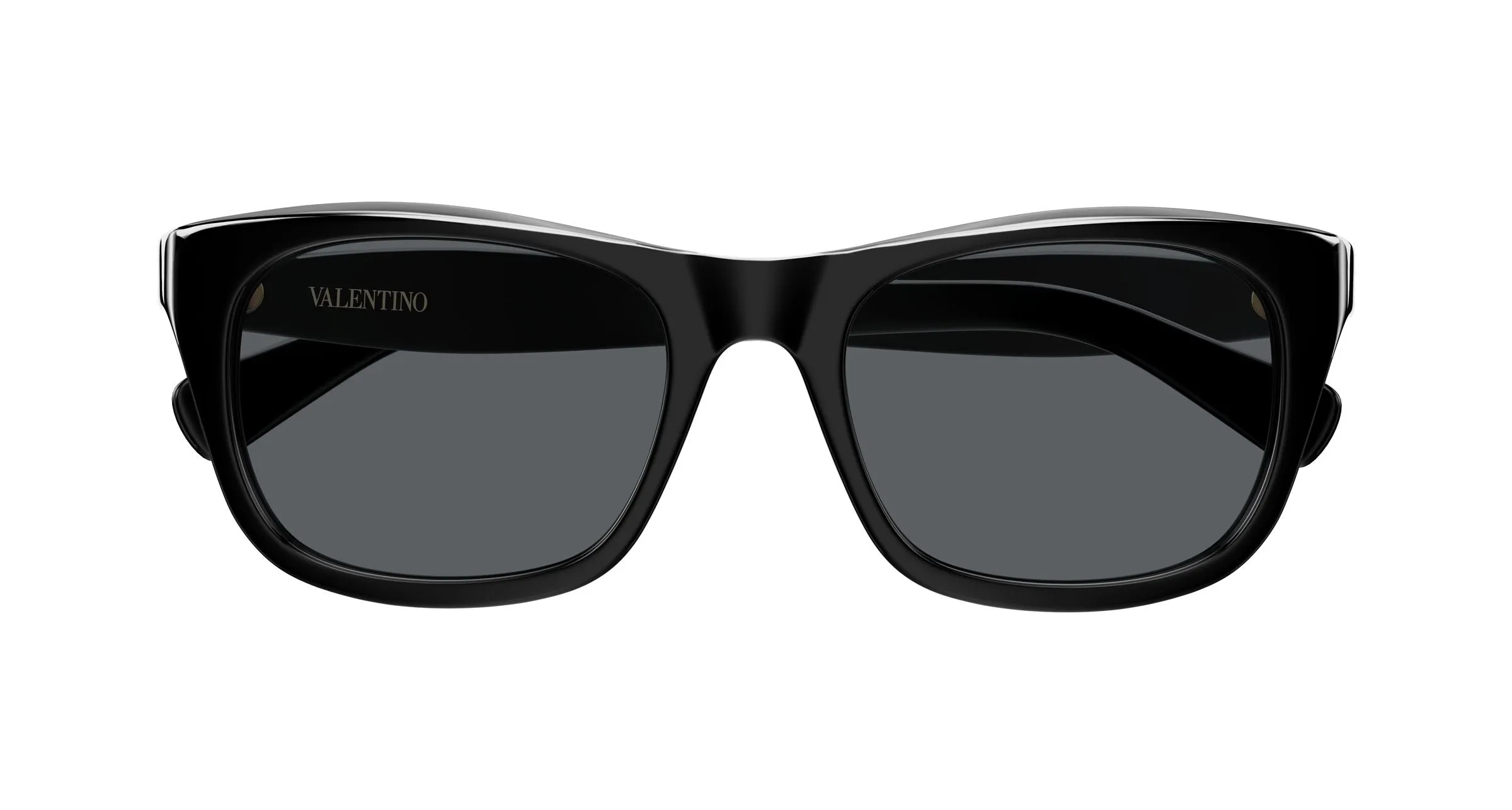 Valentino VG0013SK 001 Occhiali da sole Acetato Nero Grigio Squadrata - immagine 2