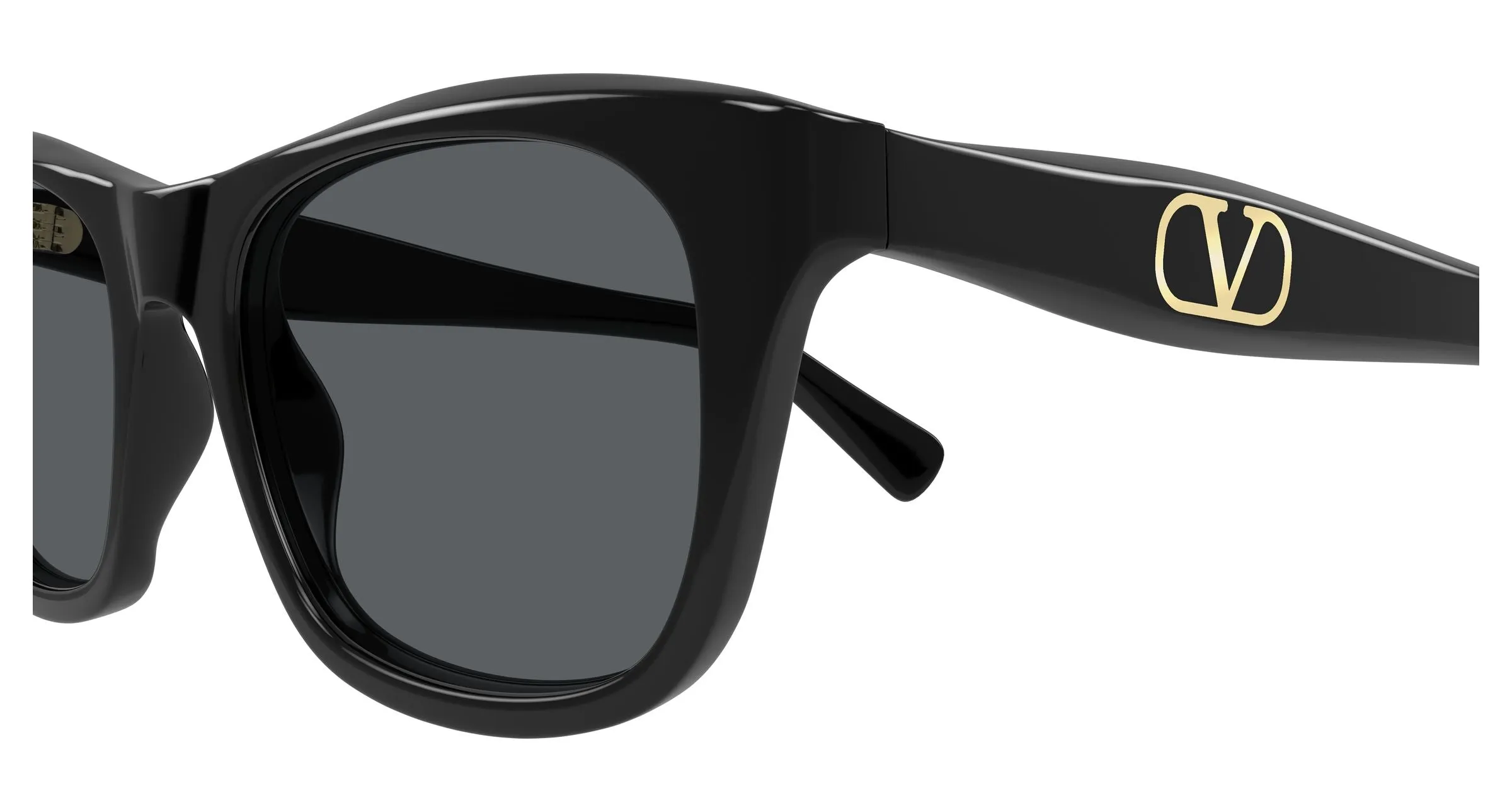 Valentino VG0013SK 001 Occhiali da sole Acetato Nero Grigio Squadrata - immagine 3